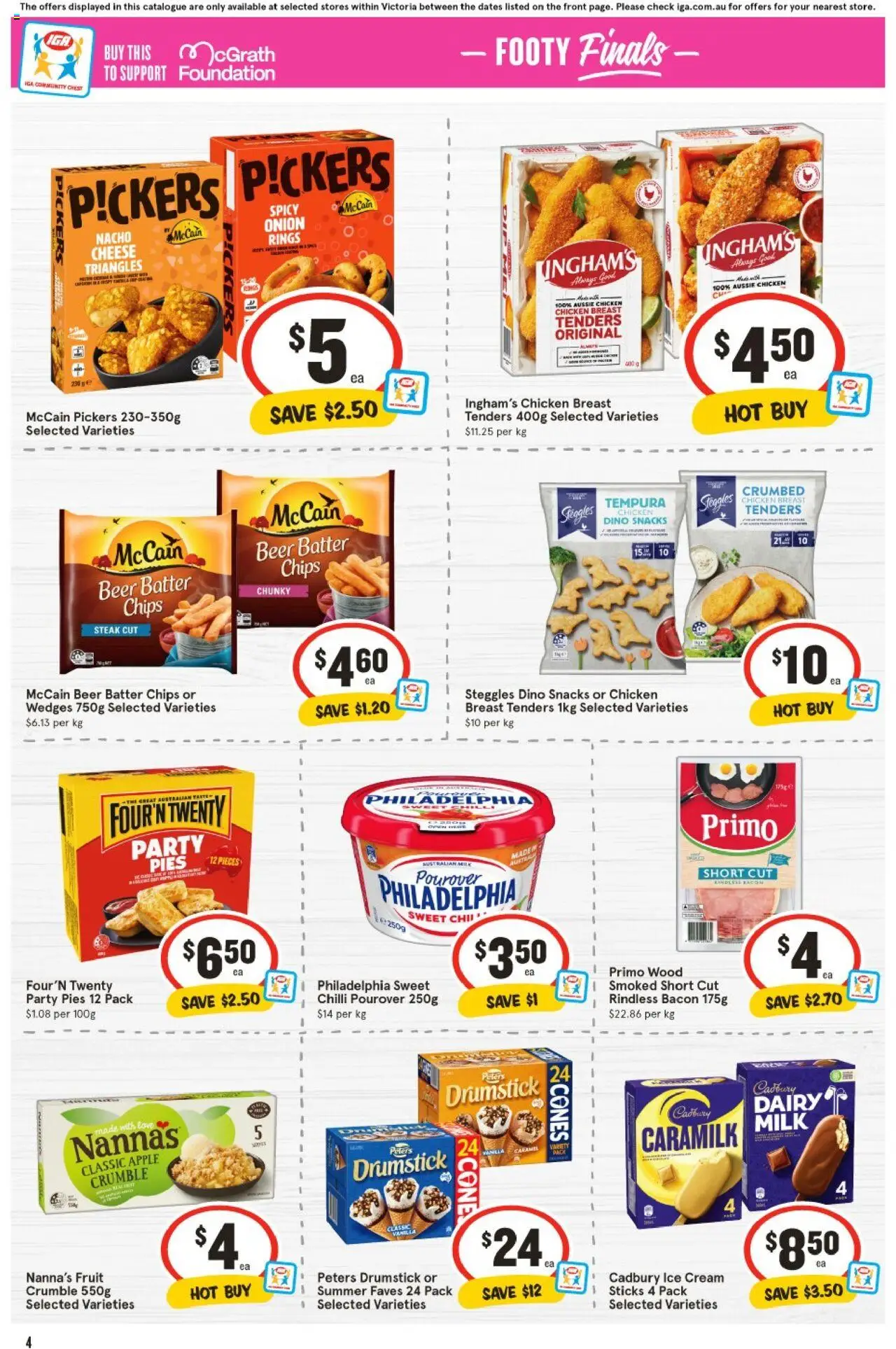 IGA catalogue - valid from 10.09.2025 | Page: 4 | Products: Milk, Chicken, Cream, Wood