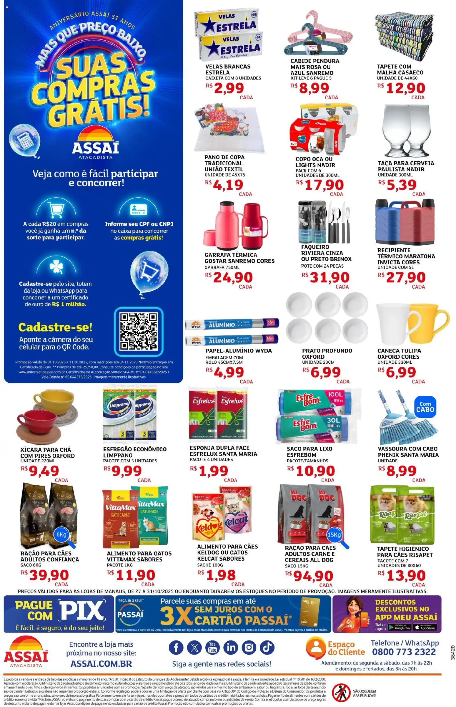 Assaí Atacadista Folheto - válido de 27.10.2025 | Página: 8 | Produtos: Tapete, Copa, Pneus, Chá