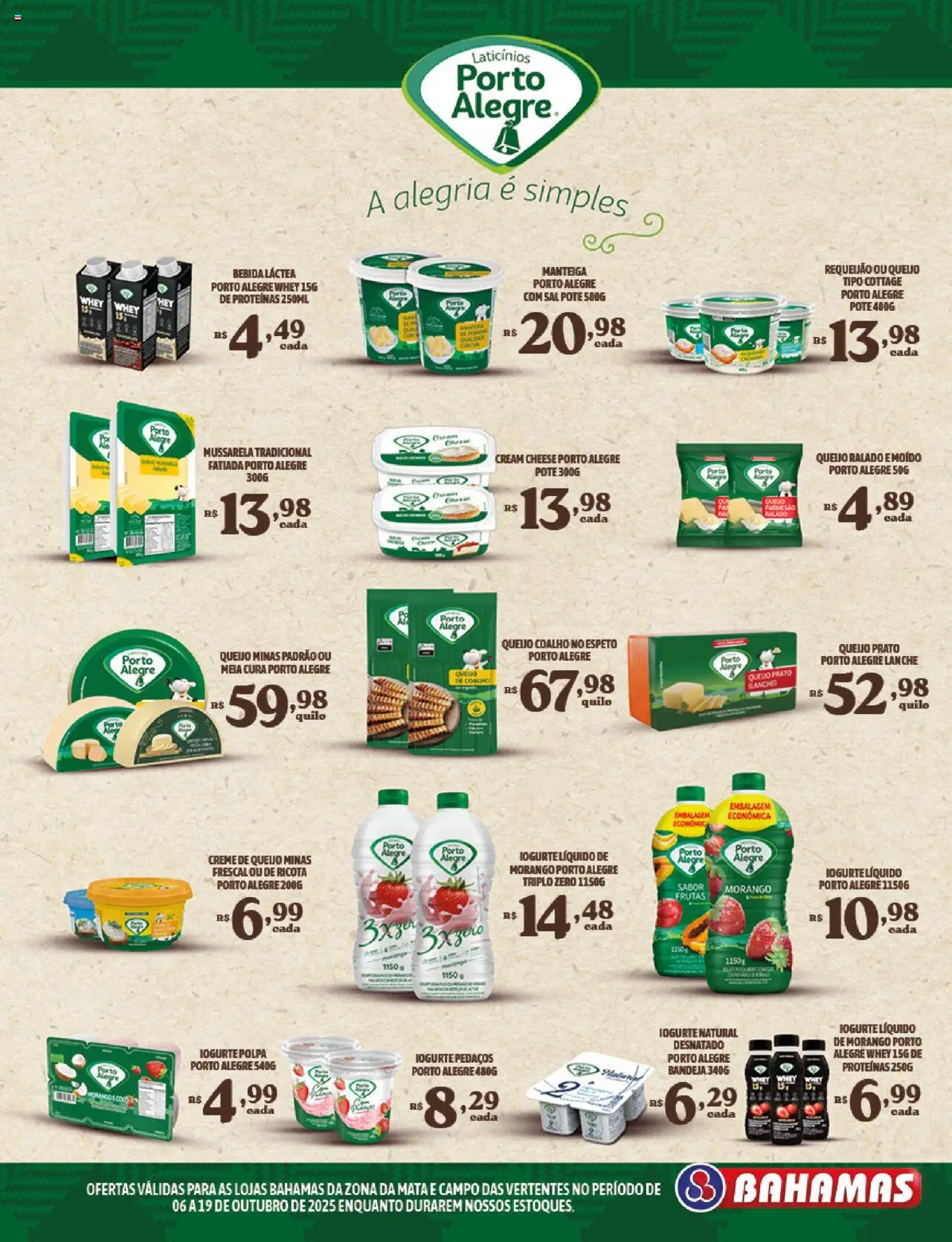 Bahamas Supermercados Folheto - válido de 06.10.2025 | Página: 11 | Produtos: Ricota, Bebida, Bandeja, Mussarela