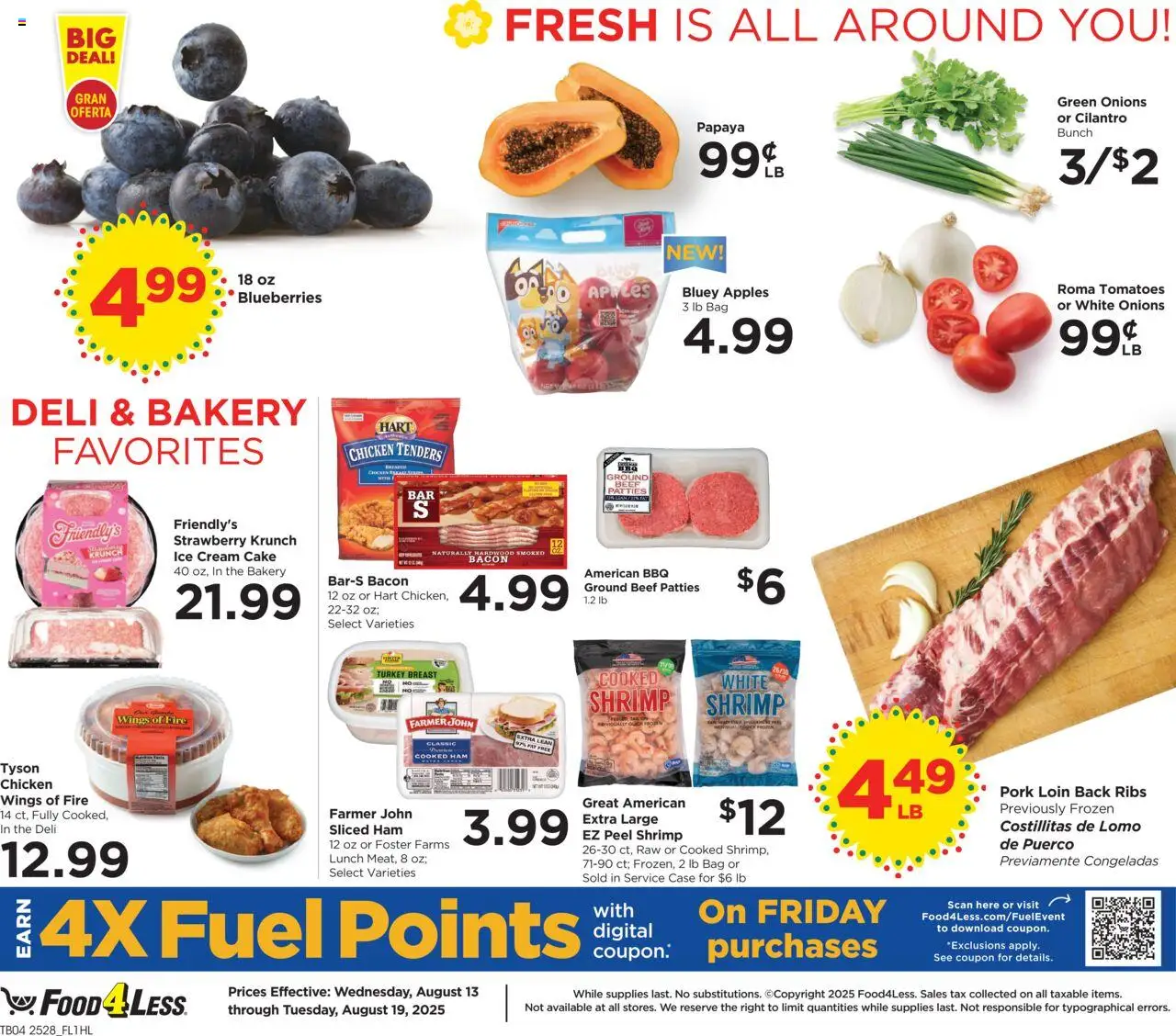 Food 4 Less Weekly Ad - valid from 13.08.2025 | Page: 5 | Products: Bakery, Ham, Apples, Cream Cake