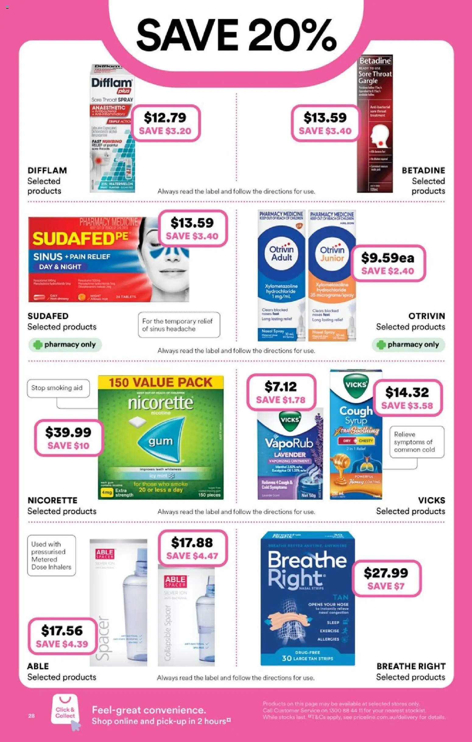 Priceline Pharmacy catalogue - valid from 23.04.2026 | Page: 28 | Products: Watermelon, VapoRub, Sinus, Pain relief