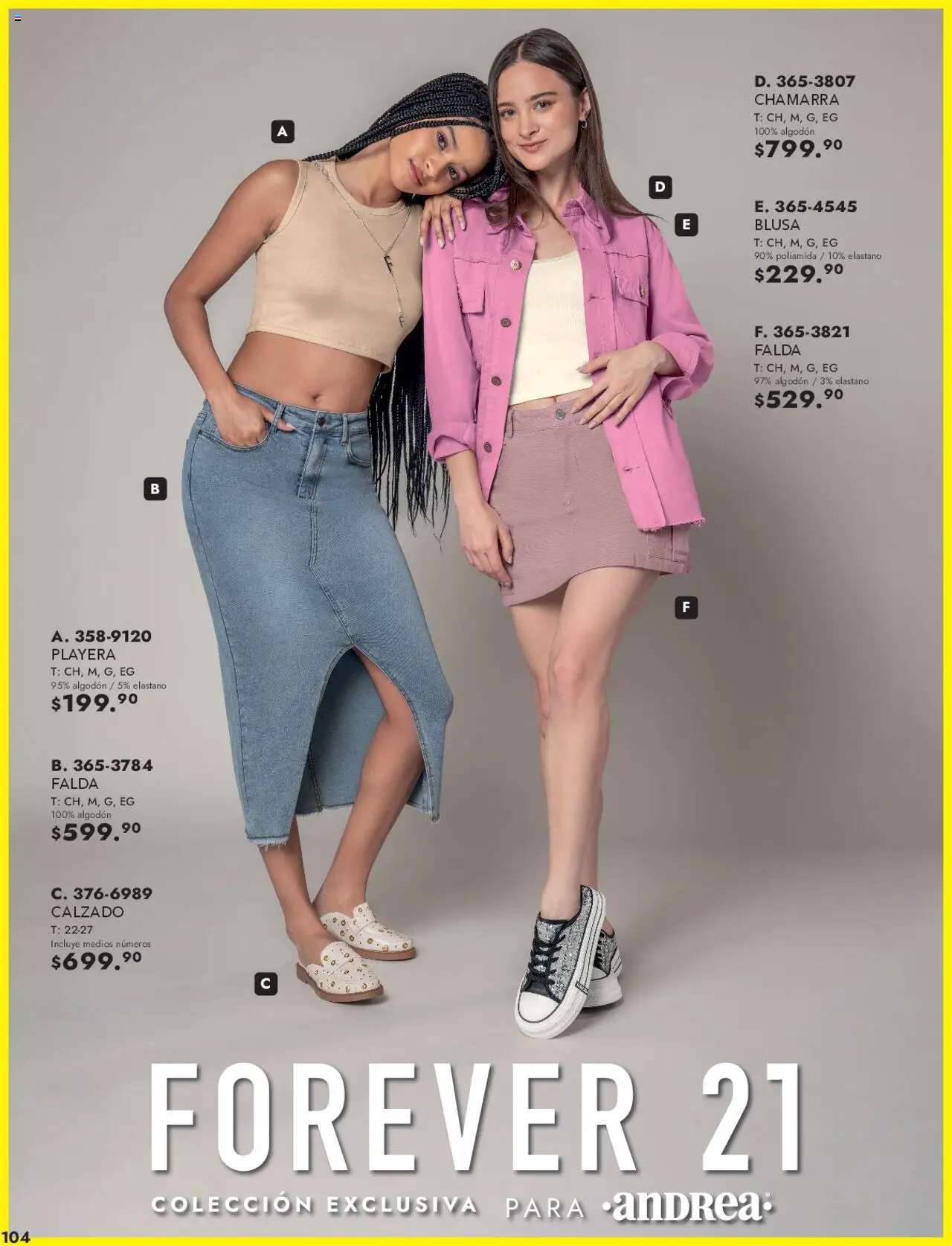 Nuevas ofertas de Andrea válidas en toda la República Mexicana desde el 23.06.2025. ¡Encuentra las mejores ofertas en Andrea catálogo Forever 21! | Página: 22 | Productos: Blusa, Chamarra, Algodón, Falda