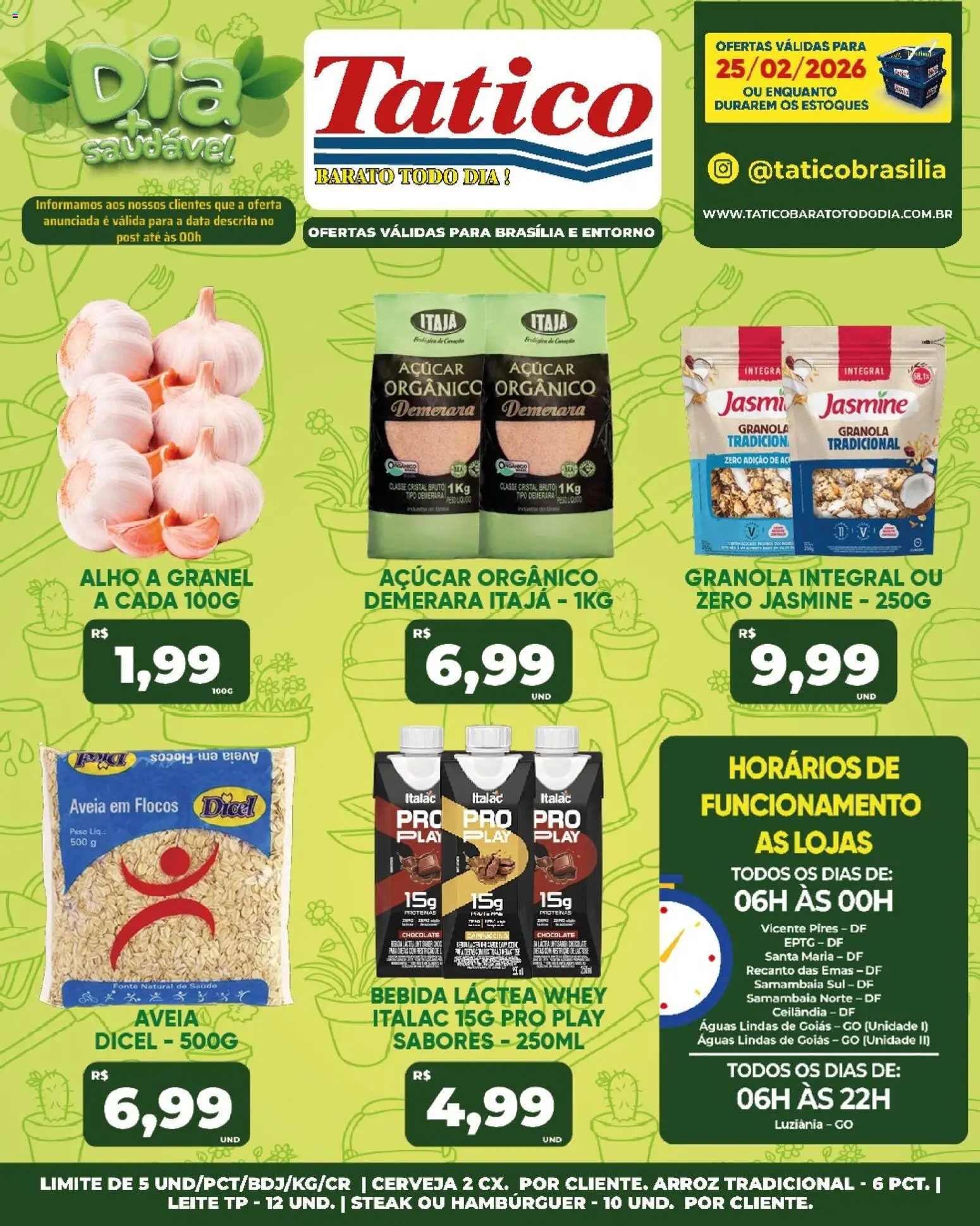 Tatico Folheto - válido de 26.02.2026 | Página: 39 | Produtos: Arroz, Hambúrguer, Bebida, Aveia