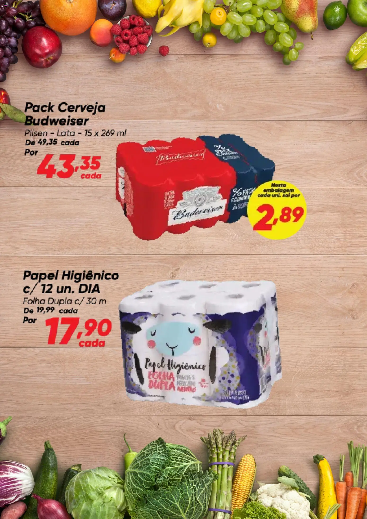 Dia Folheto - válido de 13.11.2025 | Página: 2 | Produtos: Cerveja, Sal, Papel higiênico