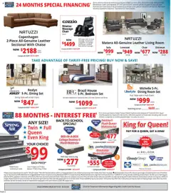 ABC Warehouse Weekly Ad - valid from 17.08.2025 | Page: 4 | Products: Mattress, Box, Sectional, Cushion