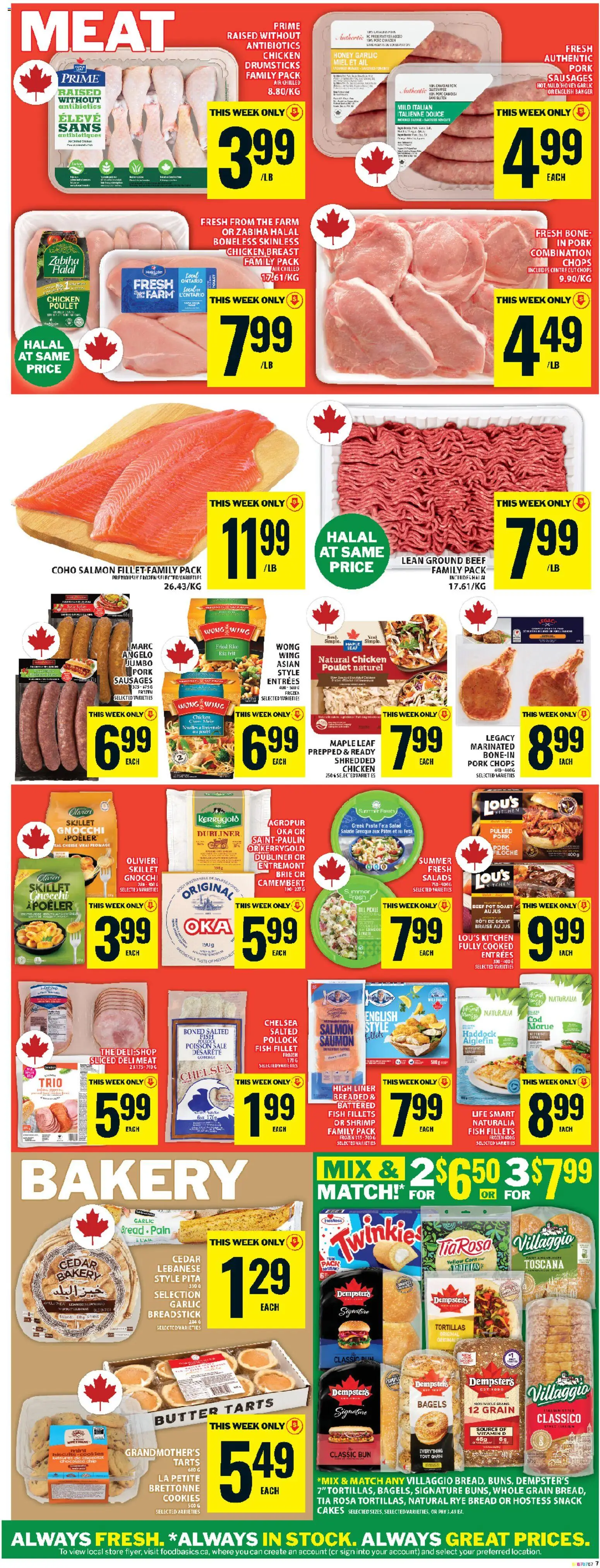 Food Basics flyer valid from 22.01.2026 | Page: 10 | Products: Rice, Pasta, Bakery, Butter