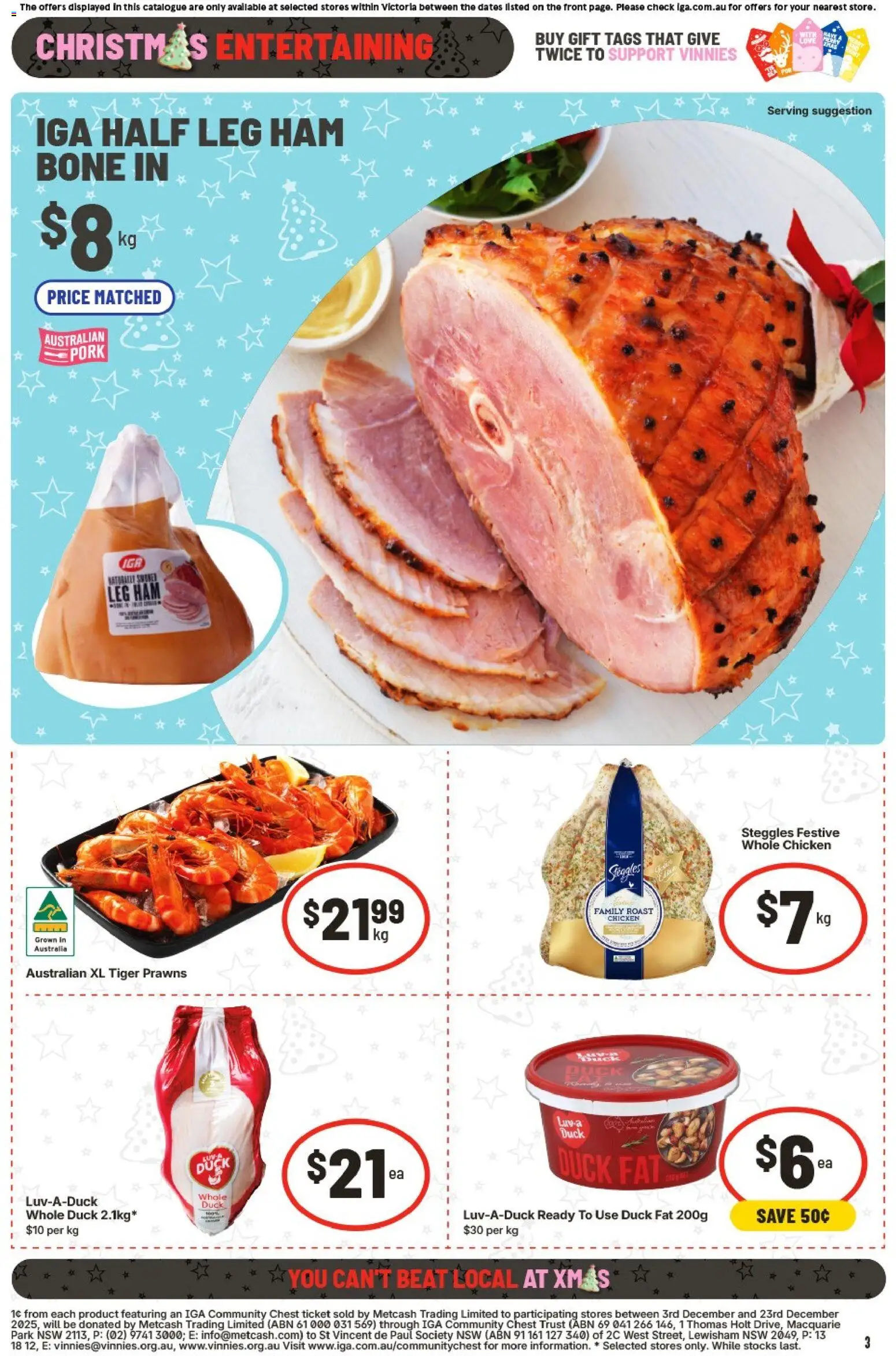 IGA catalogue - valid from 17.12.2025 | Page: 6 | Products: Duck, Ham, Pork, Prawns