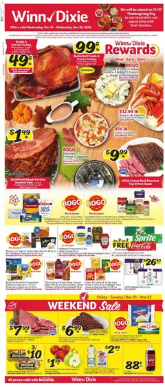Preview of Winn Dixie weekly ads valid from 19.11.2025