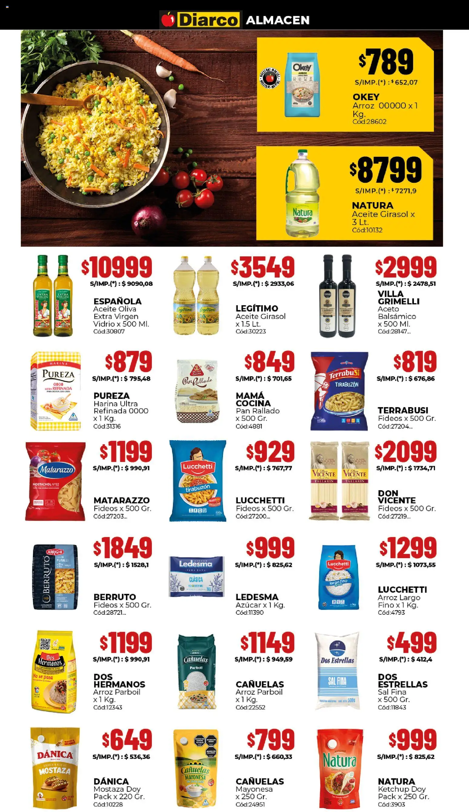 Diarco ofertas │ válido desde el 10.11.2025 | Página: 2 | Productos: Azucar, Mostaza, Sal, Fideos