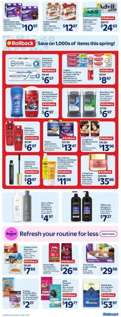 Preview of Walmart weekly flyer from shop Walmart valid from 02.04.2026 | Page: 17 | Products: Shampoo, Conditioner, Body wash, Antiperspirant