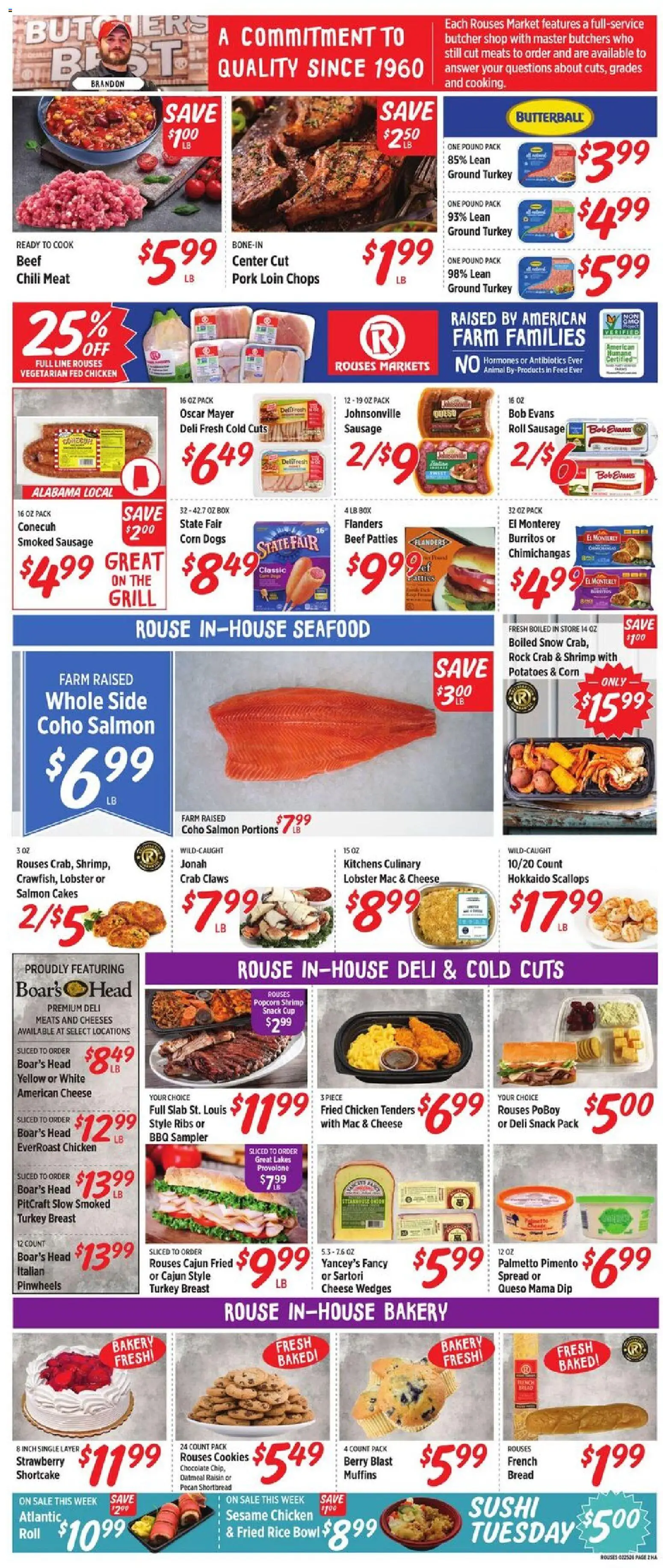 Rouses Grand Opening - valid from 25.02.2026 | Page: 4 | Products: Bread, Pork, Cookies, Seafood