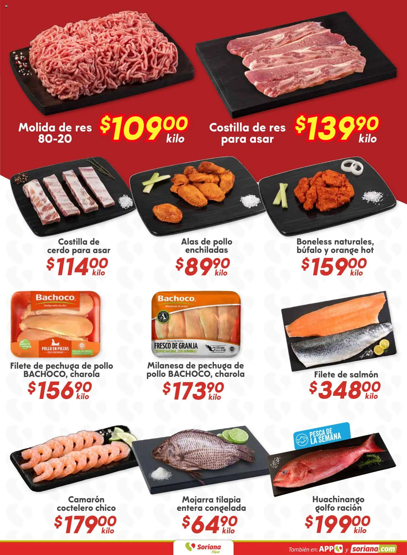 Nuevas ofertas de Soriana válidas en toda la República Mexicana desde el 16.01.2026. ¡Encuentra las mejores ofertas en Soriana - Fin de Semana Híper: Saltillo y Torreón! | Página: 8 | Productos: Pollo, Milanesa, Cerdo, Res
