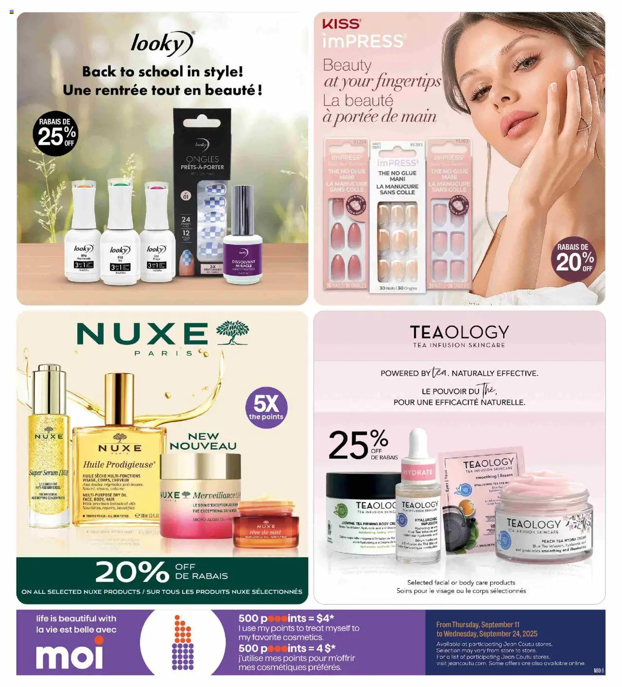 Jean Coutu flyer valid from 11.09.2025 | Page: 9 | Products: Tea, Cream, Oil