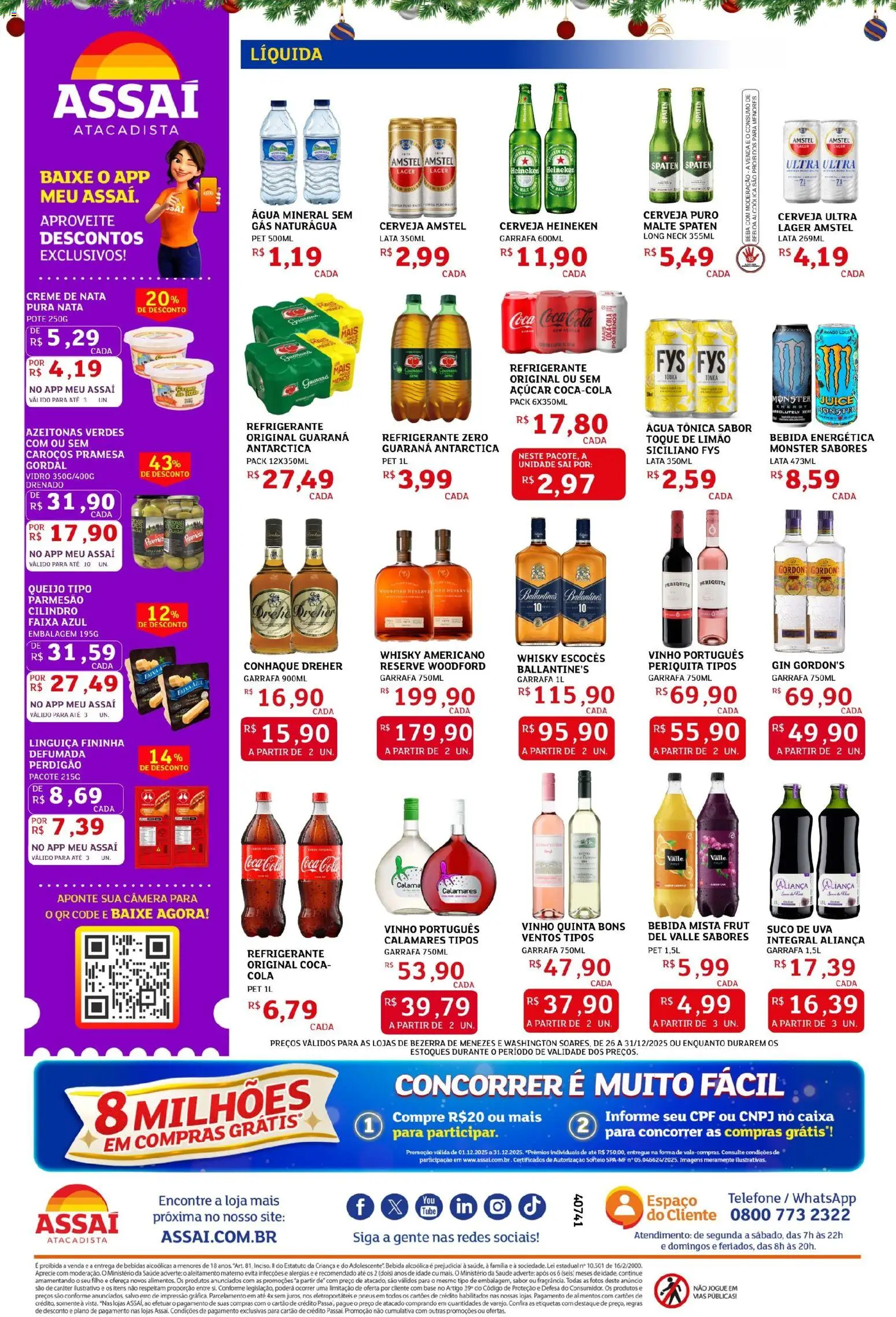 Assaí Atacadista Folheto - válido de 26.12.2025 | Página: 2 | Produtos: Conhaque, Cola, Parmesão, Heineken
