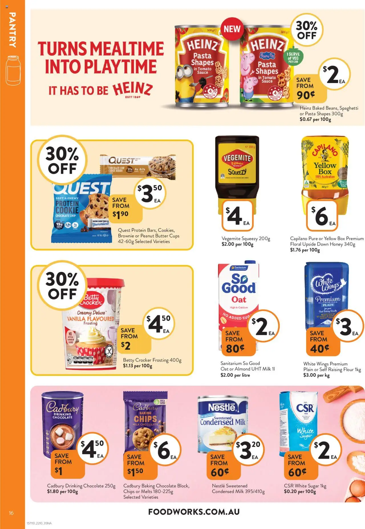 Foodworks catalogue - valid from 22.10.2025 | Page: 16 | Products: Cups, Flour, Sugar, Vegemite