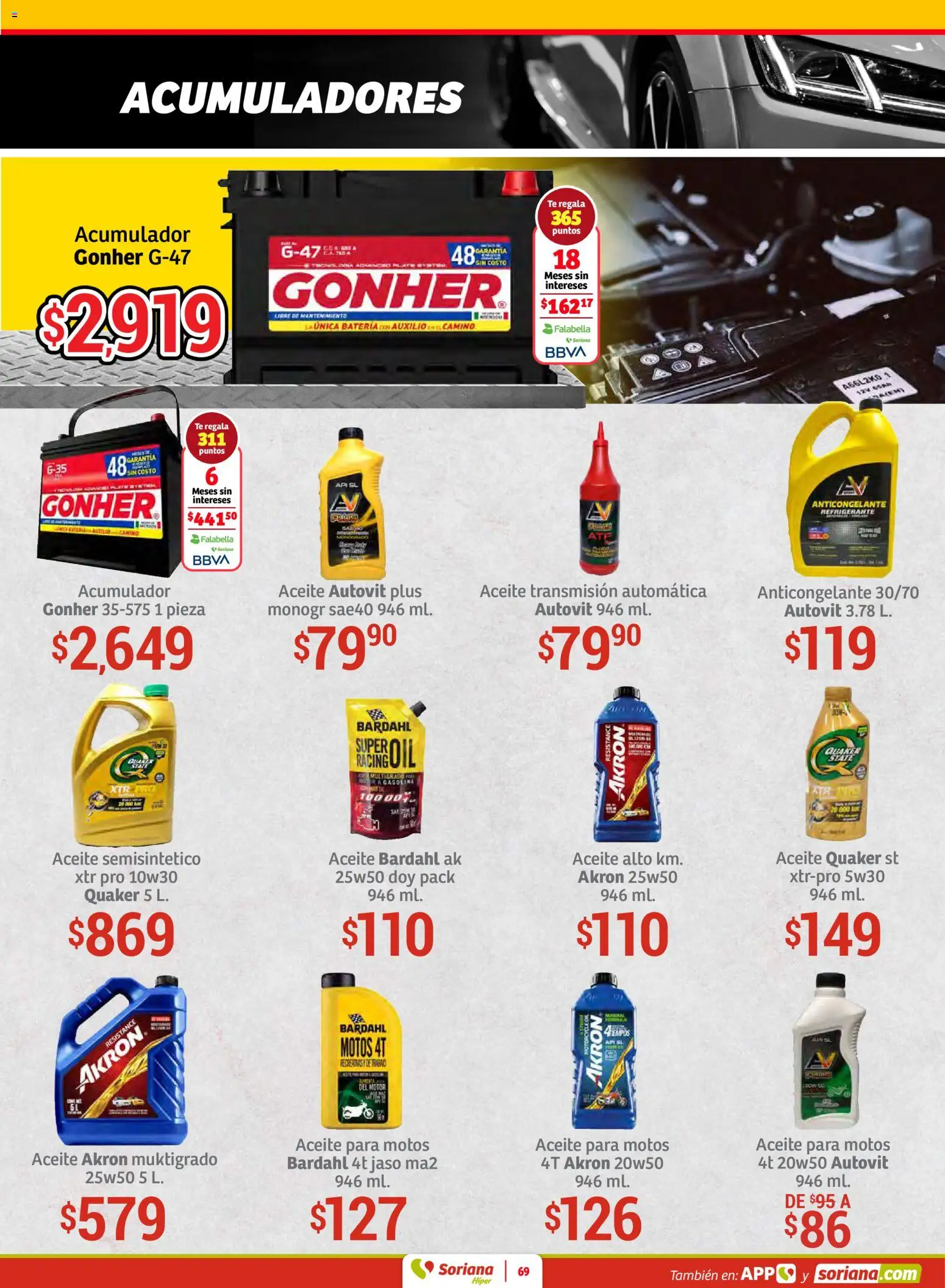 Nuevas ofertas de Soriana válidas en toda la República Mexicana desde el 29.01.2026. ¡Encuentra las mejores ofertas en Soriana - Preciazazaso Híper: Chih, Coah, Dur, NL, SLP, Tamps, Zac! | Página: 69 | Productos: Aceite, Té, Batería