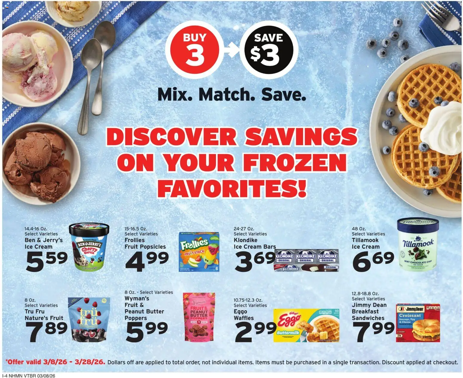 Hannaford Weekly Ad - valid from 08.03.2026 | Page: 12 | Products: Butter, Cheese, Ice cream, Chocolate Chip
