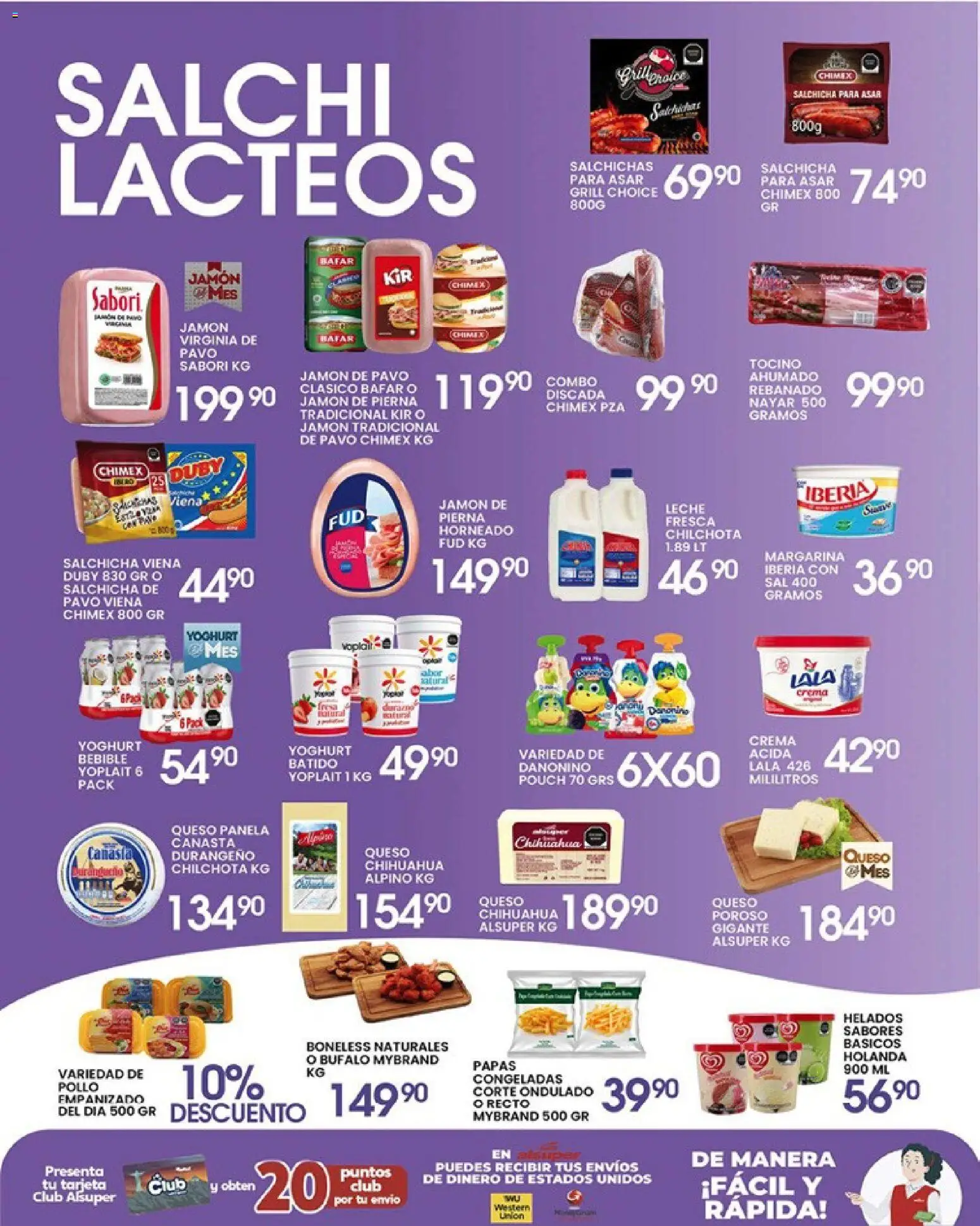 Nuevas ofertas de Alsuper válidas en toda la República Mexicana desde el 10.04.2026. ¡Encuentra las mejores ofertas en Alsuper folleto Torreon! | Página: 3 | Productos: Pollo, Leche, Margarina, Canasta