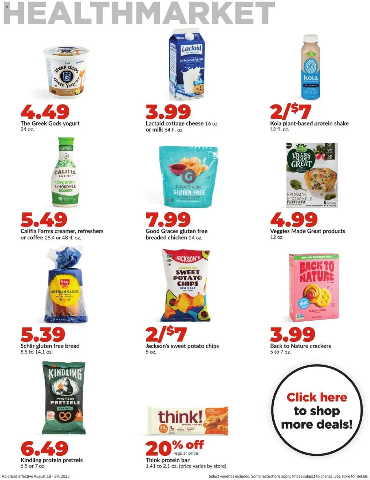 HyVee Weekly Ad - valid from 18.08.2025 | Page: 31 | Products: Spinach, Yogurt, Oil, Bread
