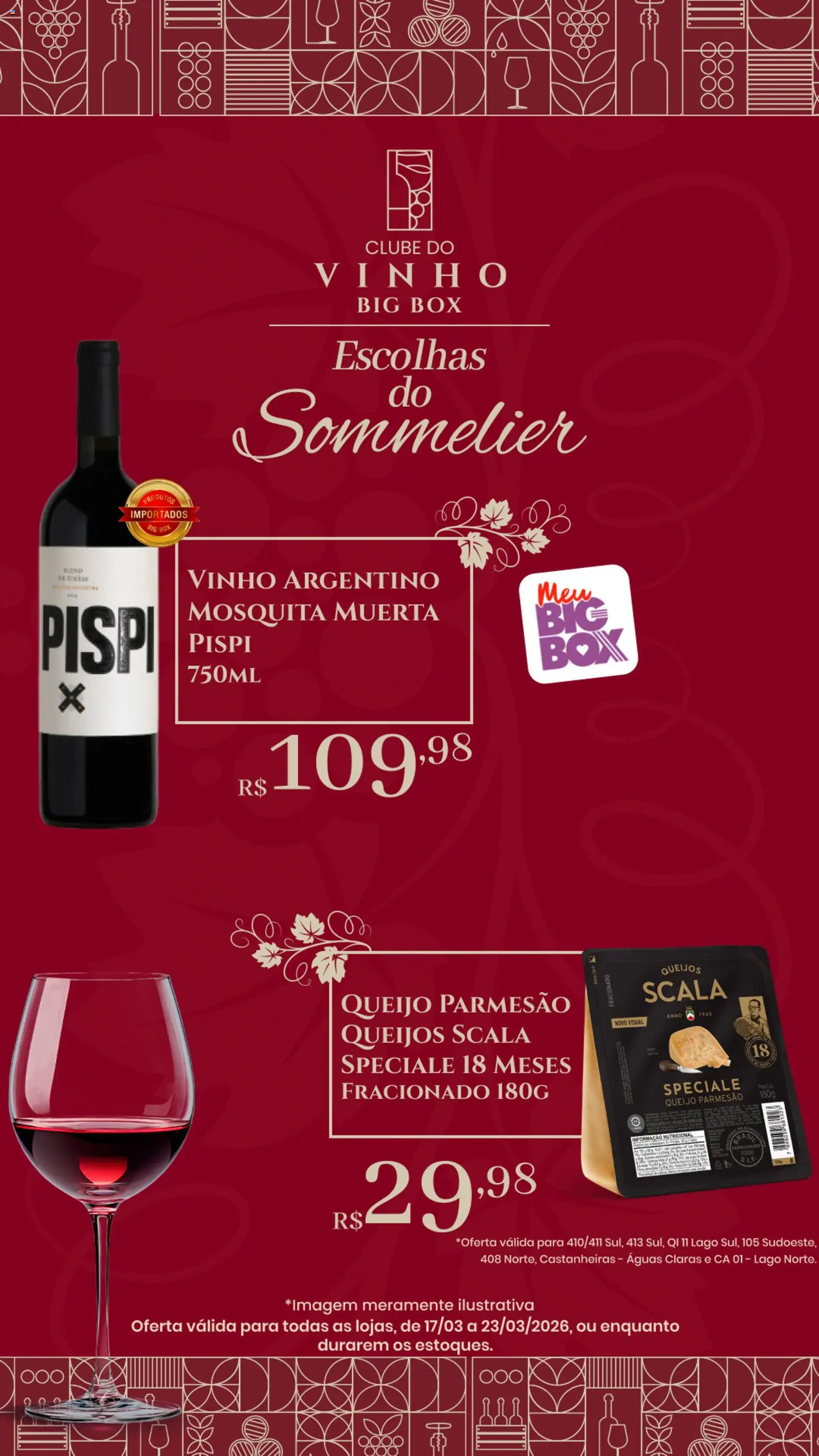 Big Box Folheto - válido de 17.03.2026 | Página: 2 | Produtos: Vinho, Parmesão, Queijo parmesão, Mosquita muerta