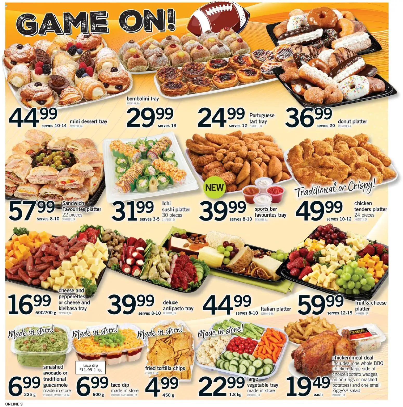 Fortinos flyer valid from 13.11.2025 | Page: 9 | Products: Chips, Salad, Game, Chicken
