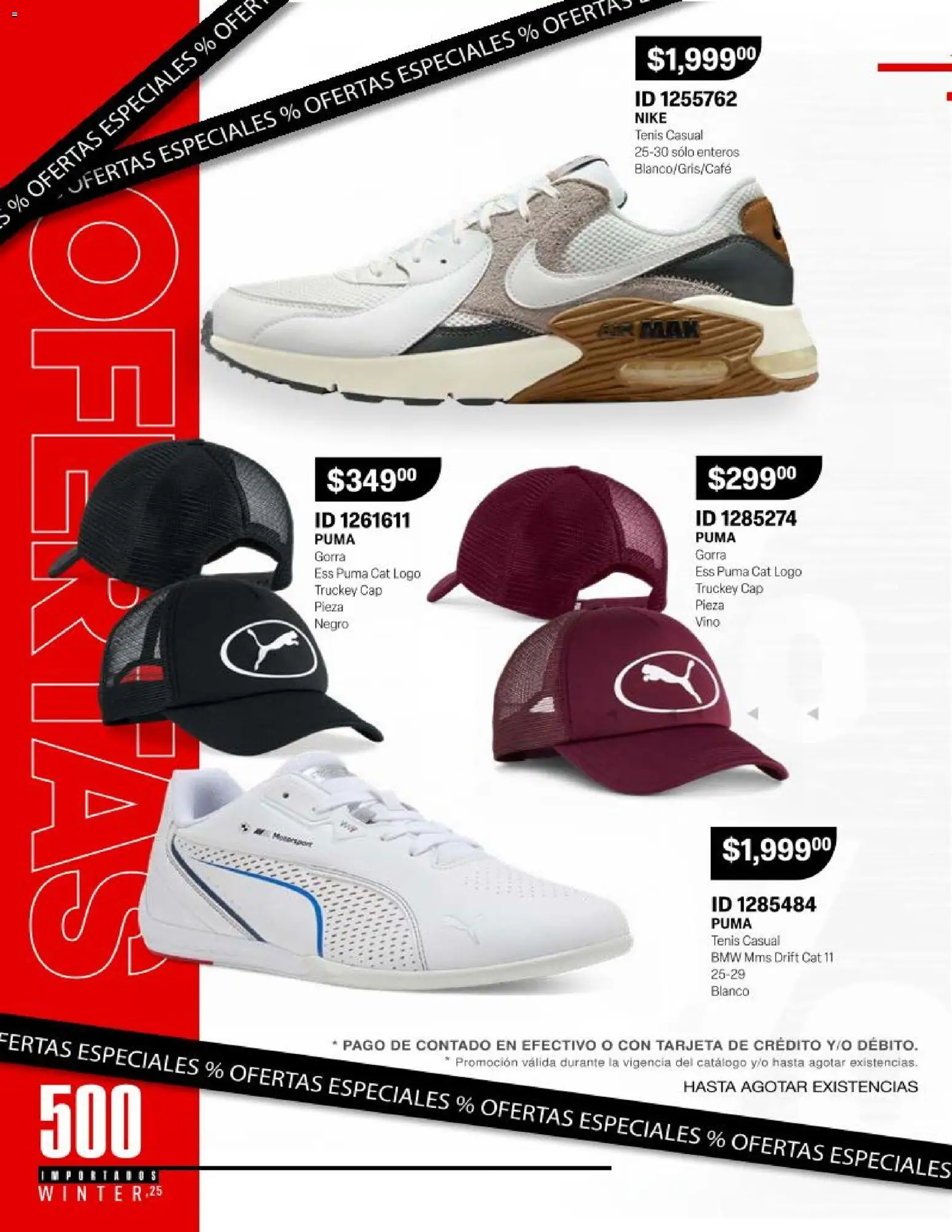 Nuevas ofertas de Price Shoes válidas en toda la República Mexicana desde el 24.11.2025. ¡Encuentra las mejores ofertas en Price Shoes catálogo Importados Winter! | Página: 4 | Productos: Tenis, Gorra, Playera