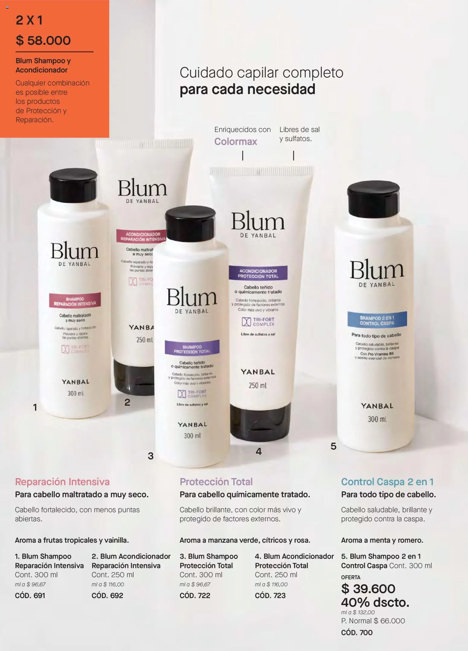 Yanbal revista - valida desde el 03.01.2026 | Página: 106 | Productos: Sal, Shampoo, Acondicionador, Combinación