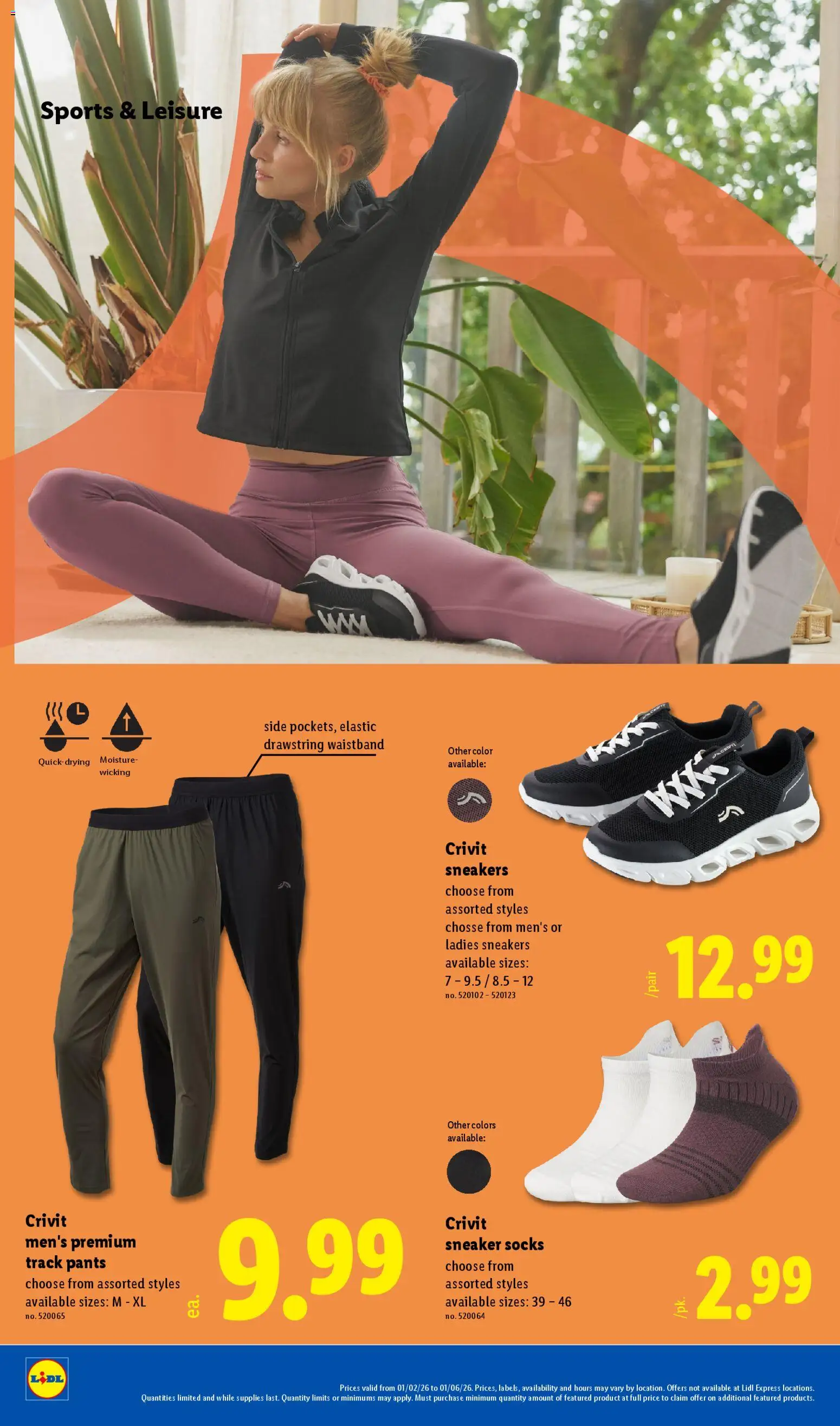 Lidl Weekly Ad - valid from 02.01.2026 | Page: 32 | Products: Pants, Socks, Sneakers
