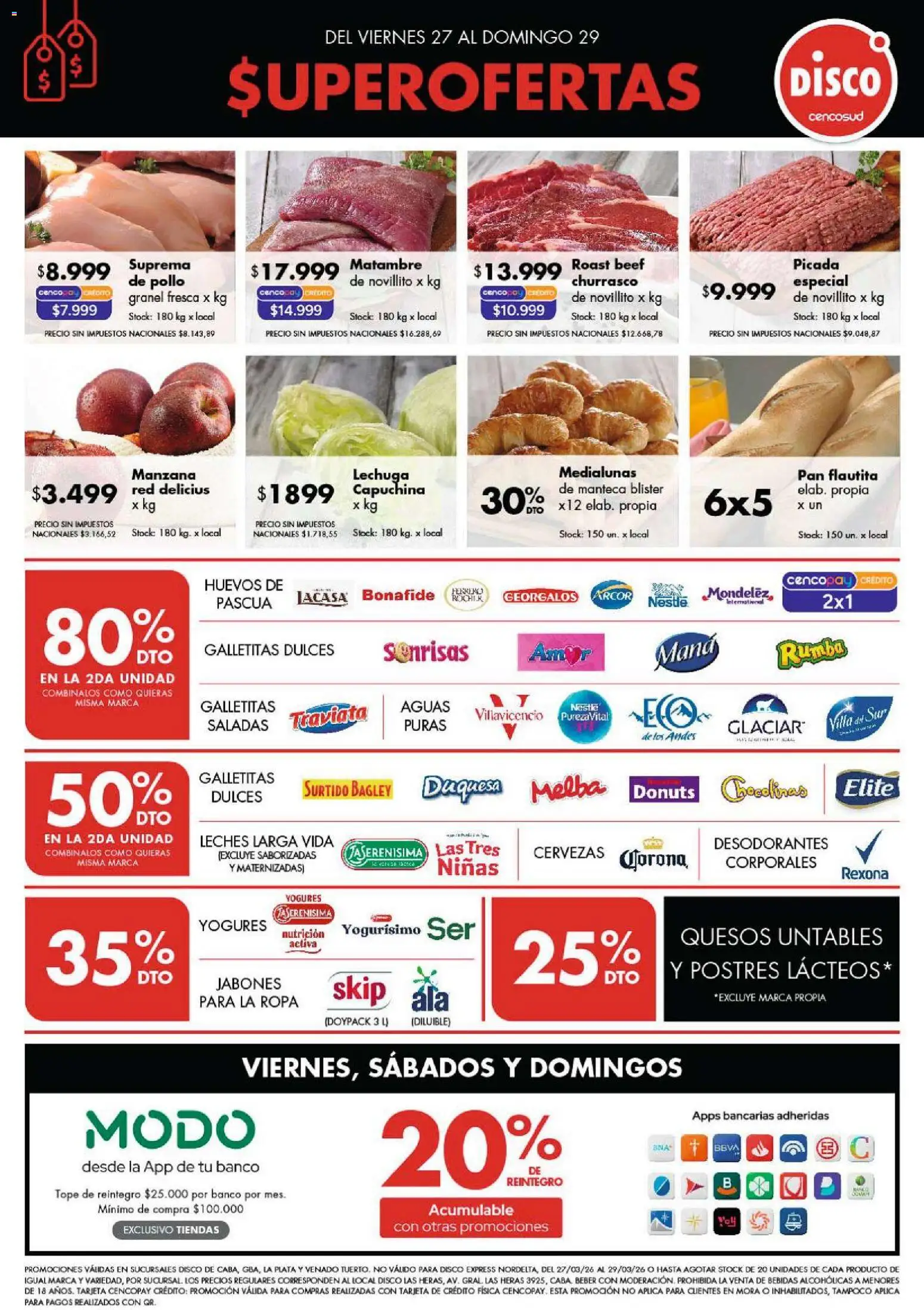 Disco ofertas │ válido desde el 27.03.2026 | Página: 1 | Productos: Disco, Ropa, Lechuga, Manteca