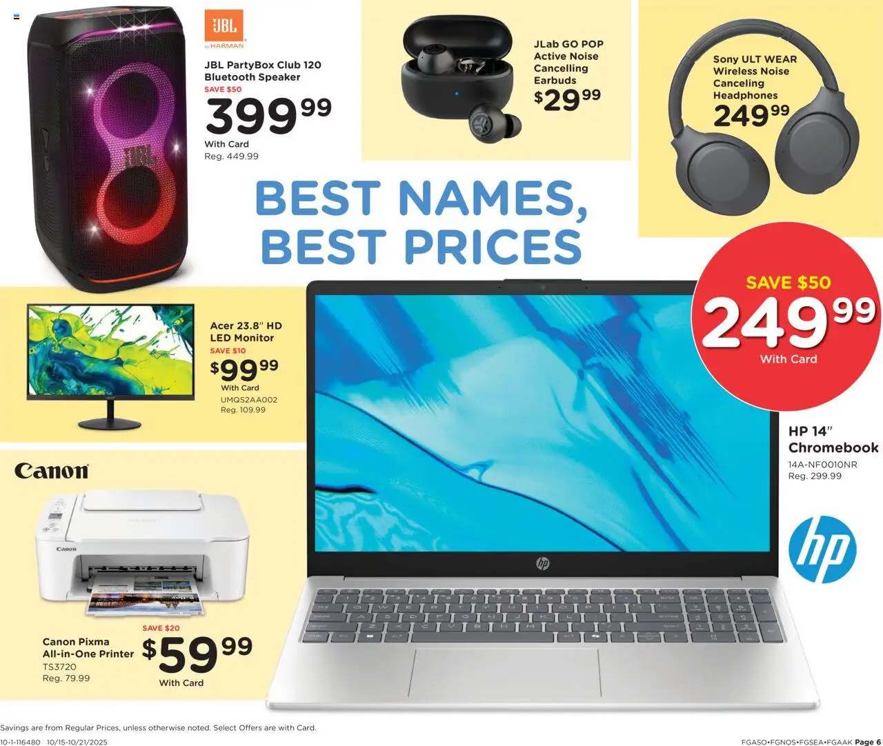 Fred Meyer Home & Apparel - valid from 15.10.2025 | Page: 8 | Products: Printer, Headphones, Speaker, Chromebook