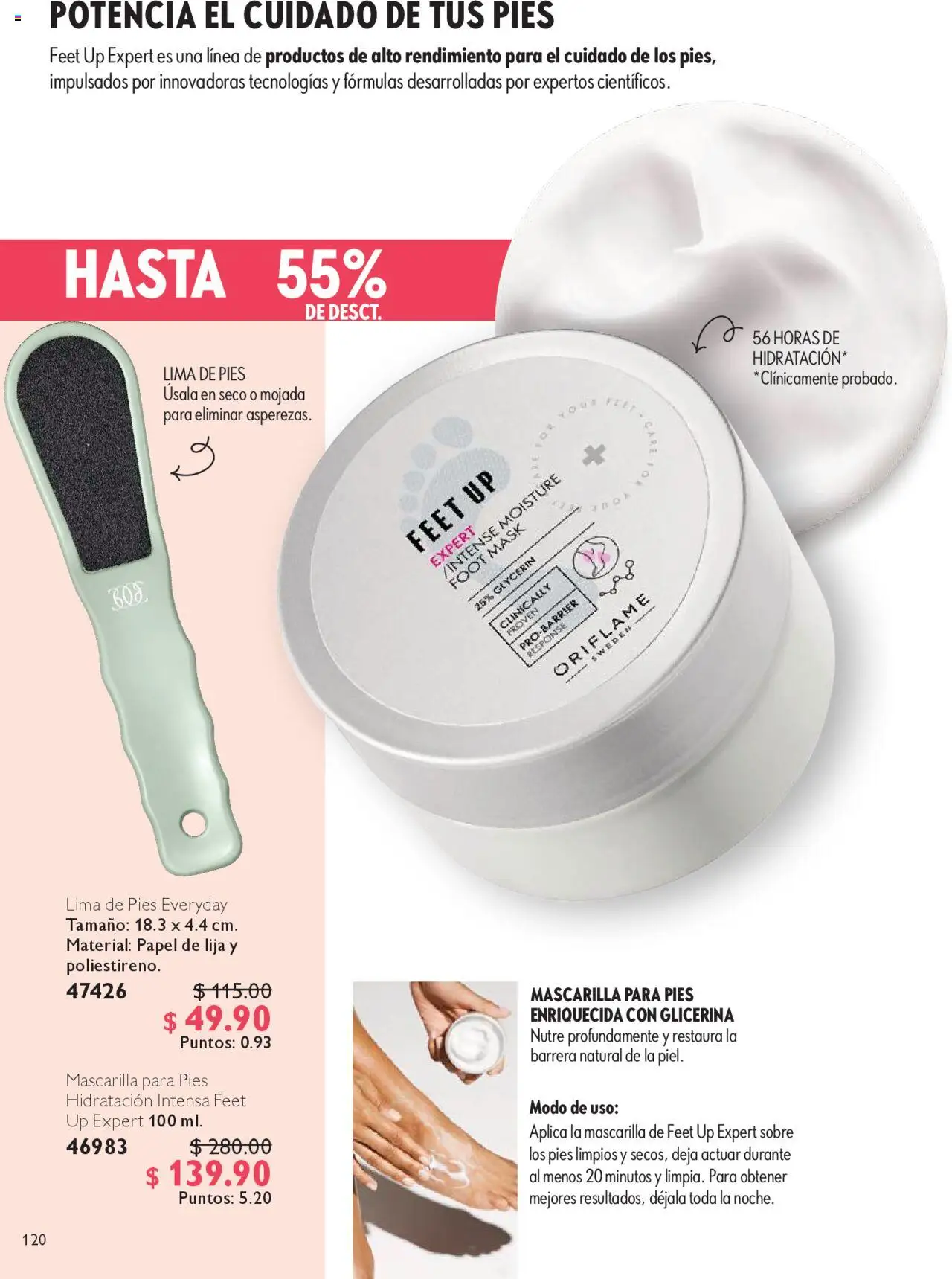 Nuevas ofertas de Oriflame válidas en toda la República Mexicana desde el 04.10.2025. ¡Encuentra las mejores ofertas en Oriflame - Campaña 14 2025! | Página: 120 | Productos: Lima, Lija, Mascarilla, Sobre