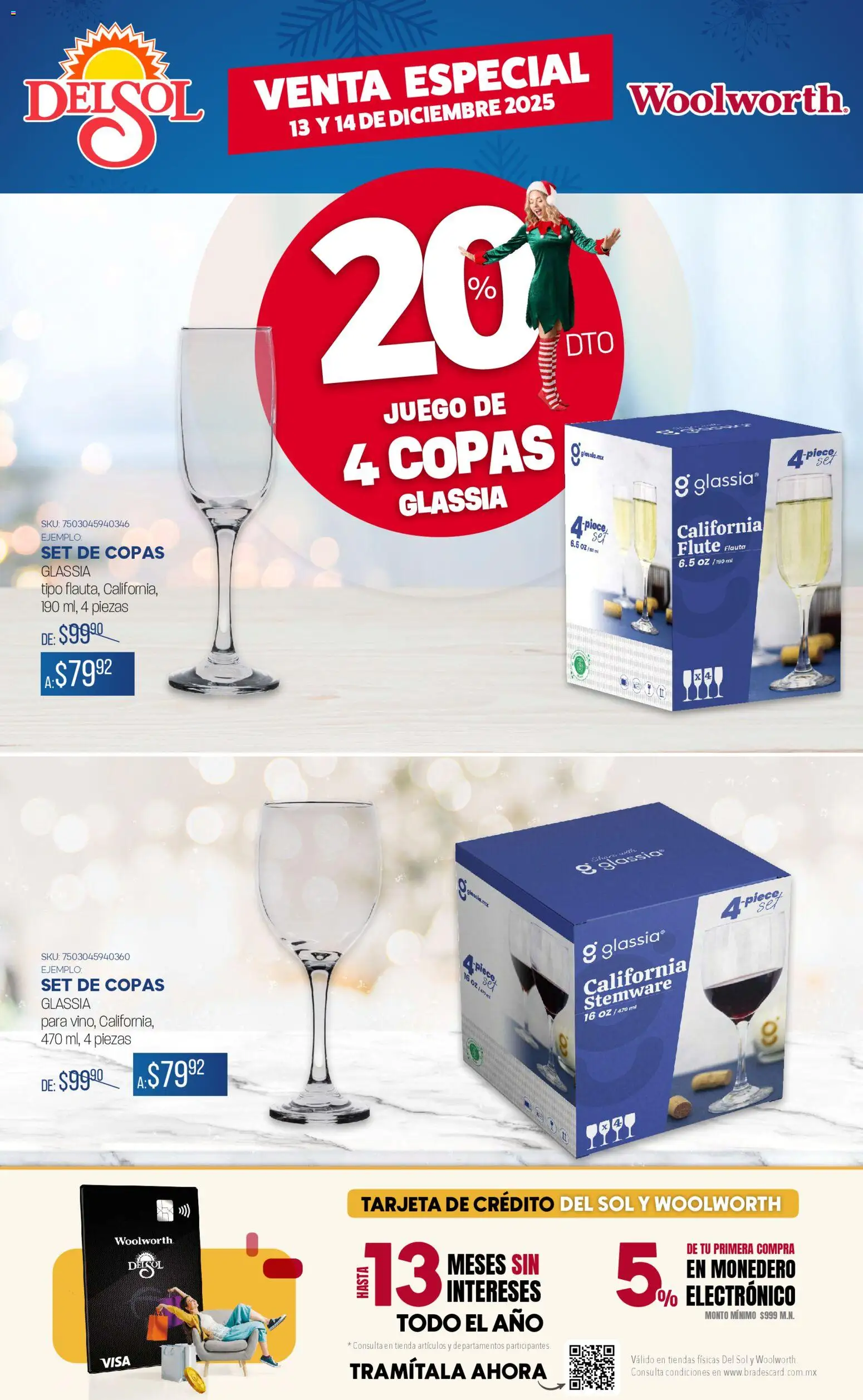 Nuevas ofertas de Del Sol y Woolworth válidas en toda la República Mexicana desde el 13.12.2025. ¡Encuentra las mejores ofertas en Del Sol y Woolworth catálogo Venta Especial de Navidad ! | Página: 21 | Productos: Monedero, Juego