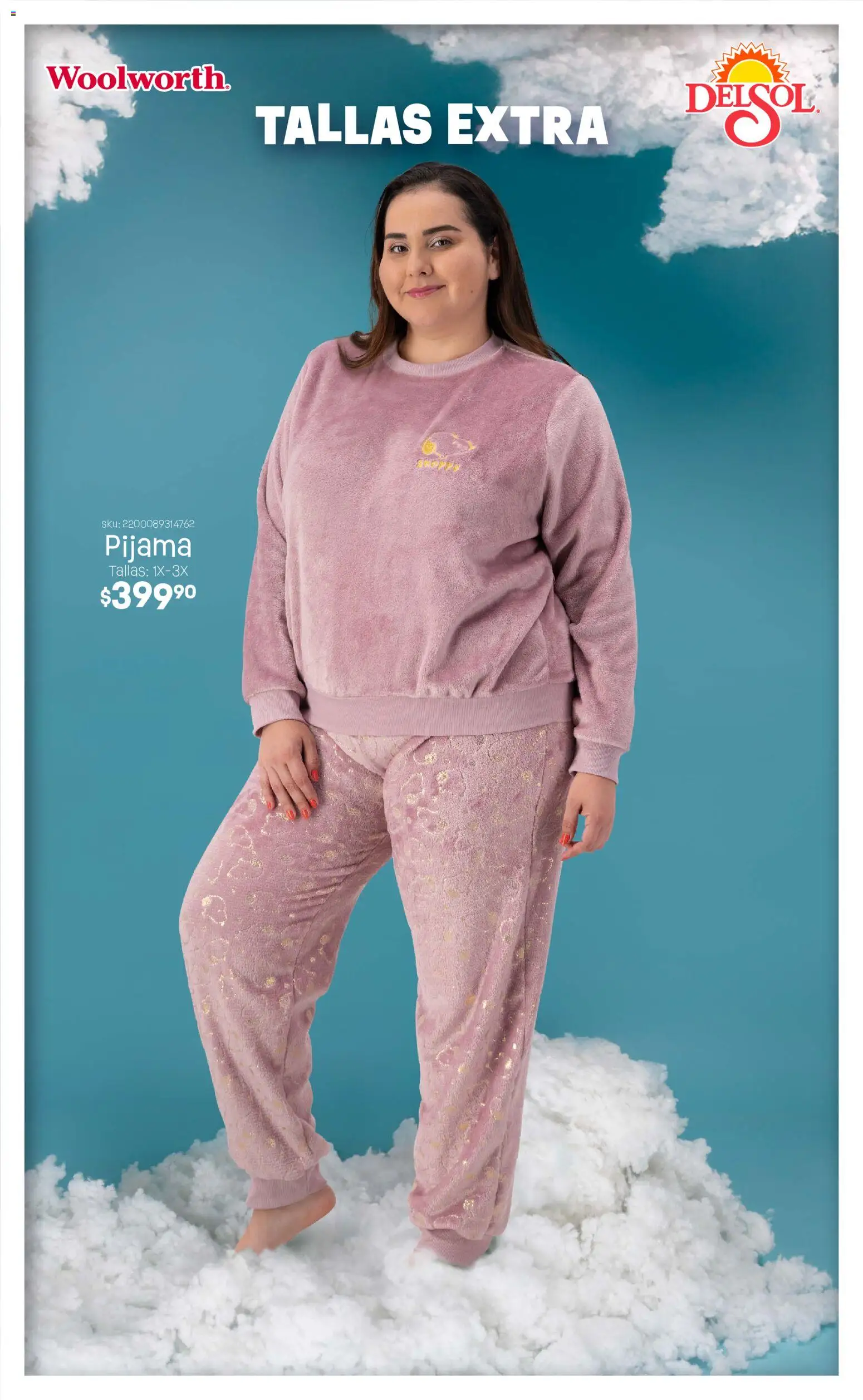 Nuevas ofertas de Del Sol y Woolworth válidas en toda la República Mexicana desde el 04.11.2025. ¡Encuentra las mejores ofertas en Del Sol y Woolworth catálogo! | Página: 9 | Productos: Pijama