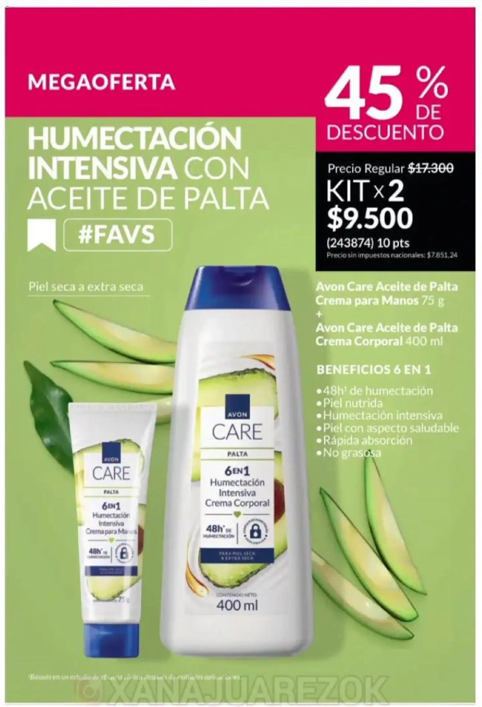 Catálogo AVON Campaña 1/2026 │ válido desde el 01.01.2026 | Página: 182 | Productos: Aceite, Palta, Crema