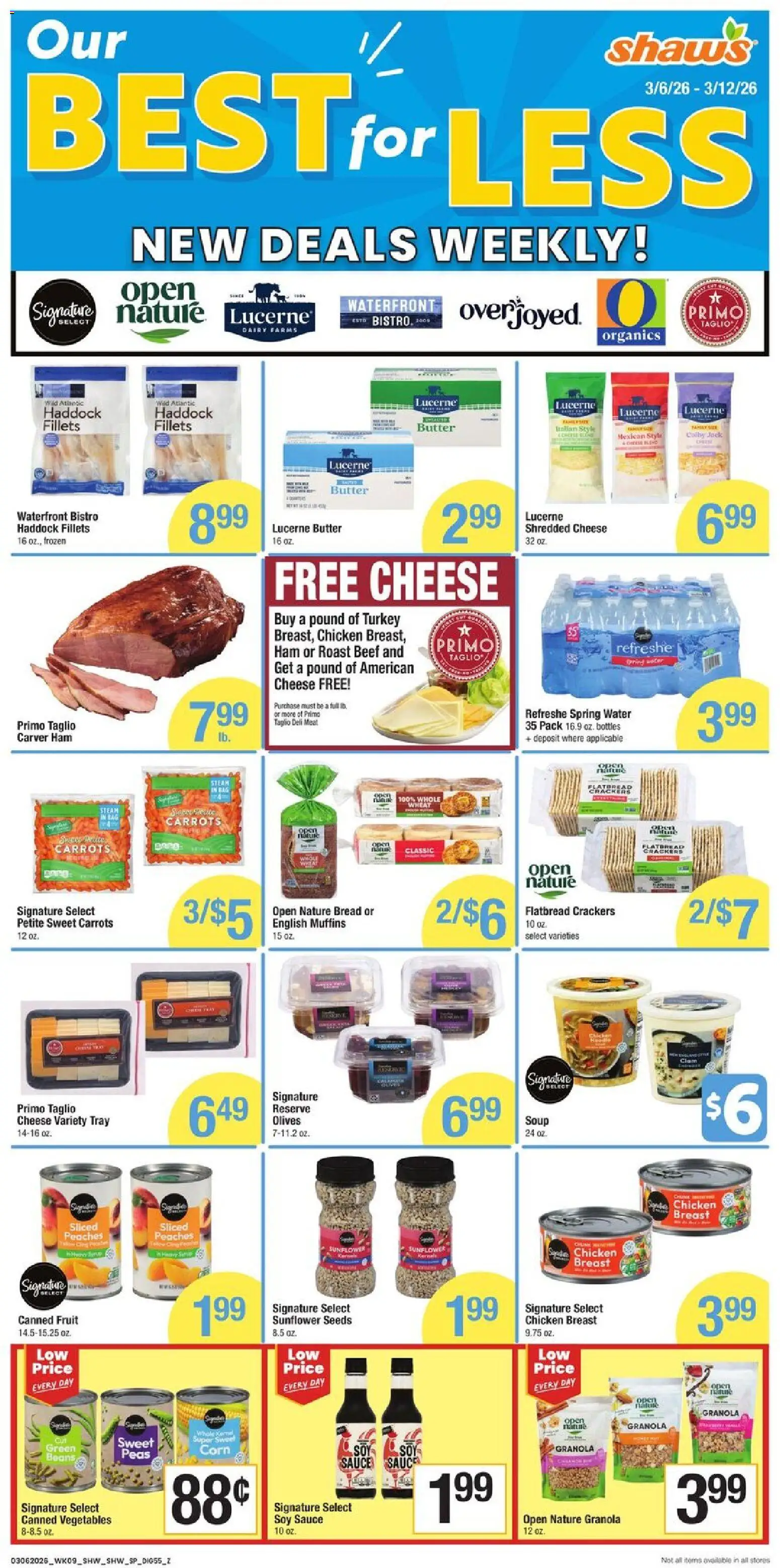 Shaw's Weekly Ad - VT - valid from 06.03.2026 | Page: 8 | Products: Bread, Ham, Vegetables, Sauce