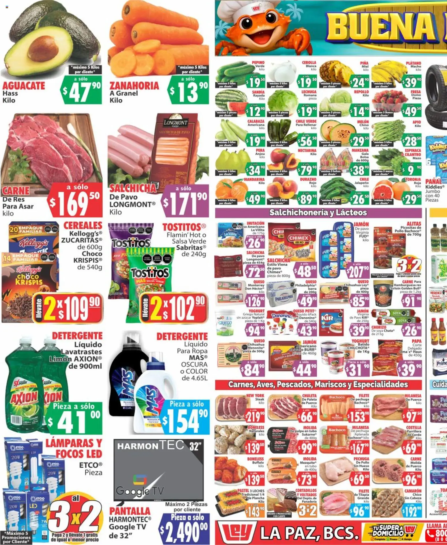 Nuevas ofertas de Casa Ley válidas en toda la República Mexicana desde el 21.02.2026. ¡Encuentra las mejores ofertas en Casa Ley folleto Autoservicio La Paz, BCS! | Página: 1 | Productos: Fresa, Milanesa, Durazno, Apio