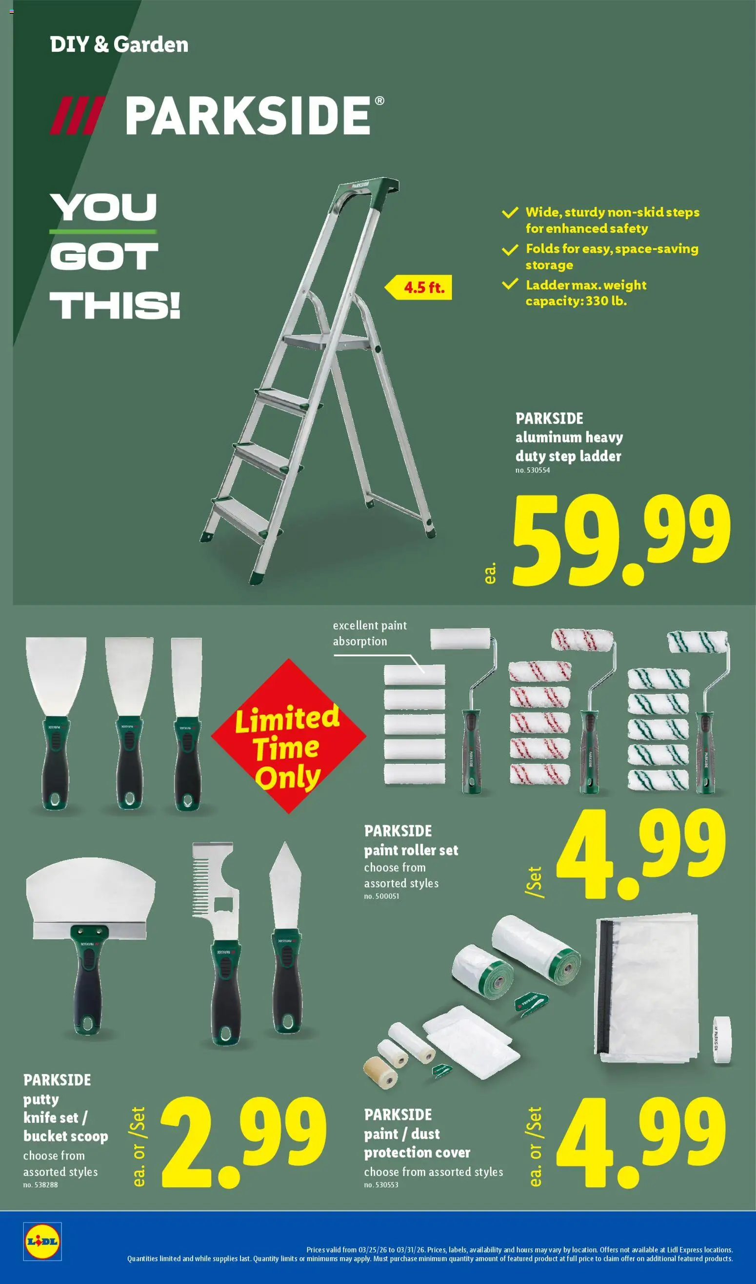Lidl Weekly Ad - valid from 25.03.2026 | Page: 42 | Products: Ladder, Weight