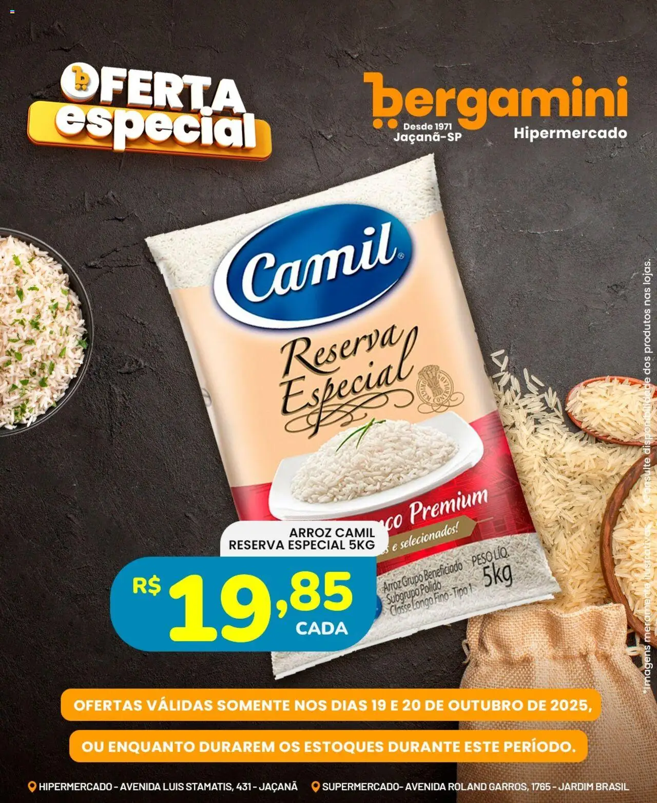 Supermercado Bergamini Folheto - válido de 19.10.2025 | Página: 3 | Produtos: Arroz