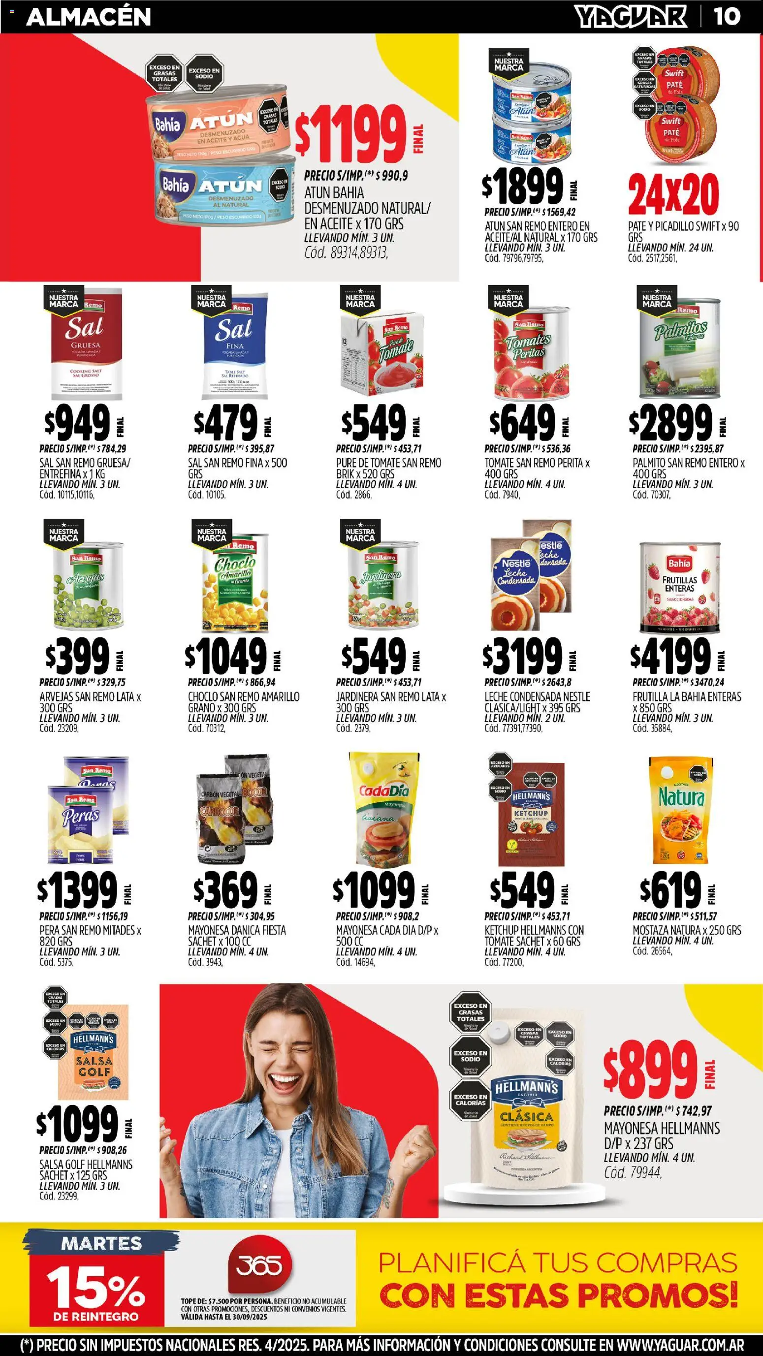 Yaguar - Mendoza │ válido desde el 27.10.2025 | Página: 10 | Productos: Peso, Ketchup, Mostaza, Pure de Tomate