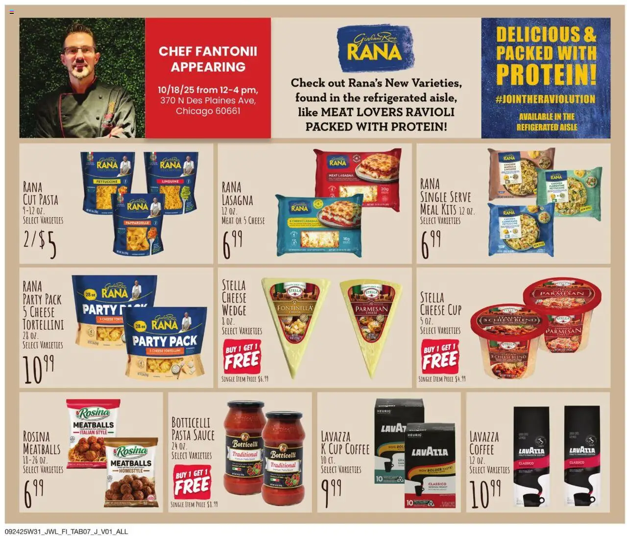 Jewel Osco Specialty Publication - valid from 24.09.2025 | Page: 7 | Products: Cheese, Coffee, Pasta, Sauce