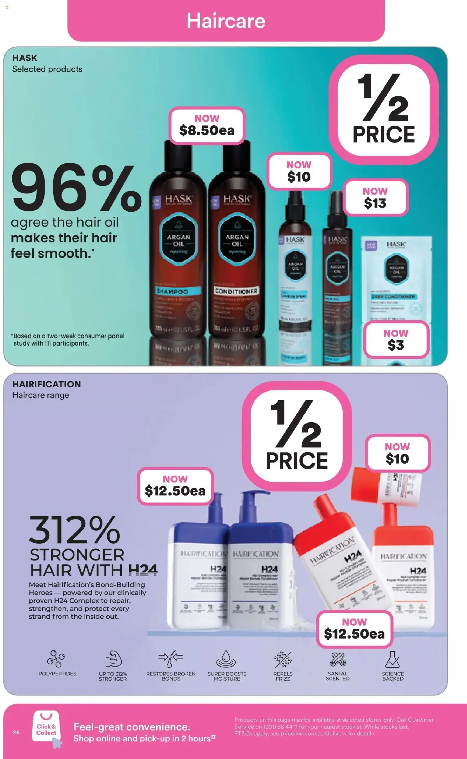 Priceline Pharmacy catalogue - valid from 11.12.2025 | Page: 26 | Products: Shampoo, Conditioner, Hair oil, Argan oil