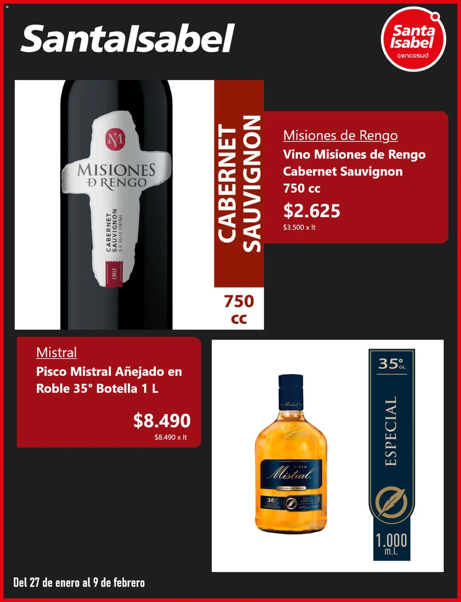 Santa Isabel ofertas  │ válido desde el 27.01.2026 | Página: 5 | Productos: Botella, Vino