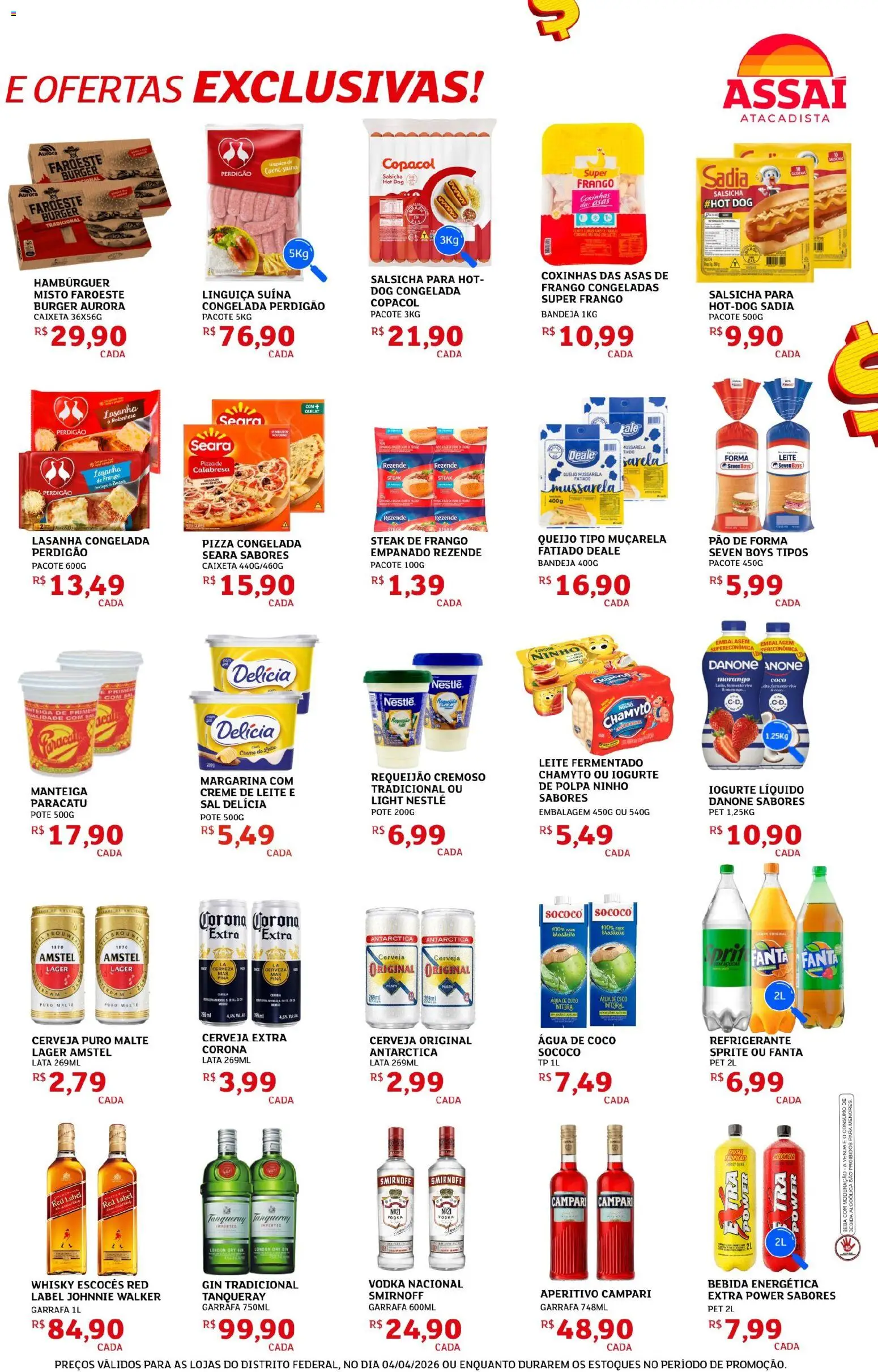 Assaí Atacadista Folheto - válido de 04.04.2026 | Página: 3 | Produtos: Coco, Fanta, Carne, Requeijão