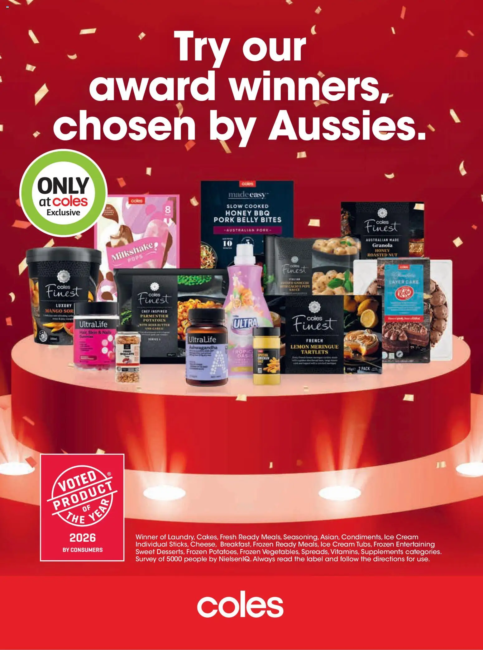 Coles catalogue - valid from 05.02.2026 | Page: 11 | Products: Granola, Chicken, Pork, Potatoes
