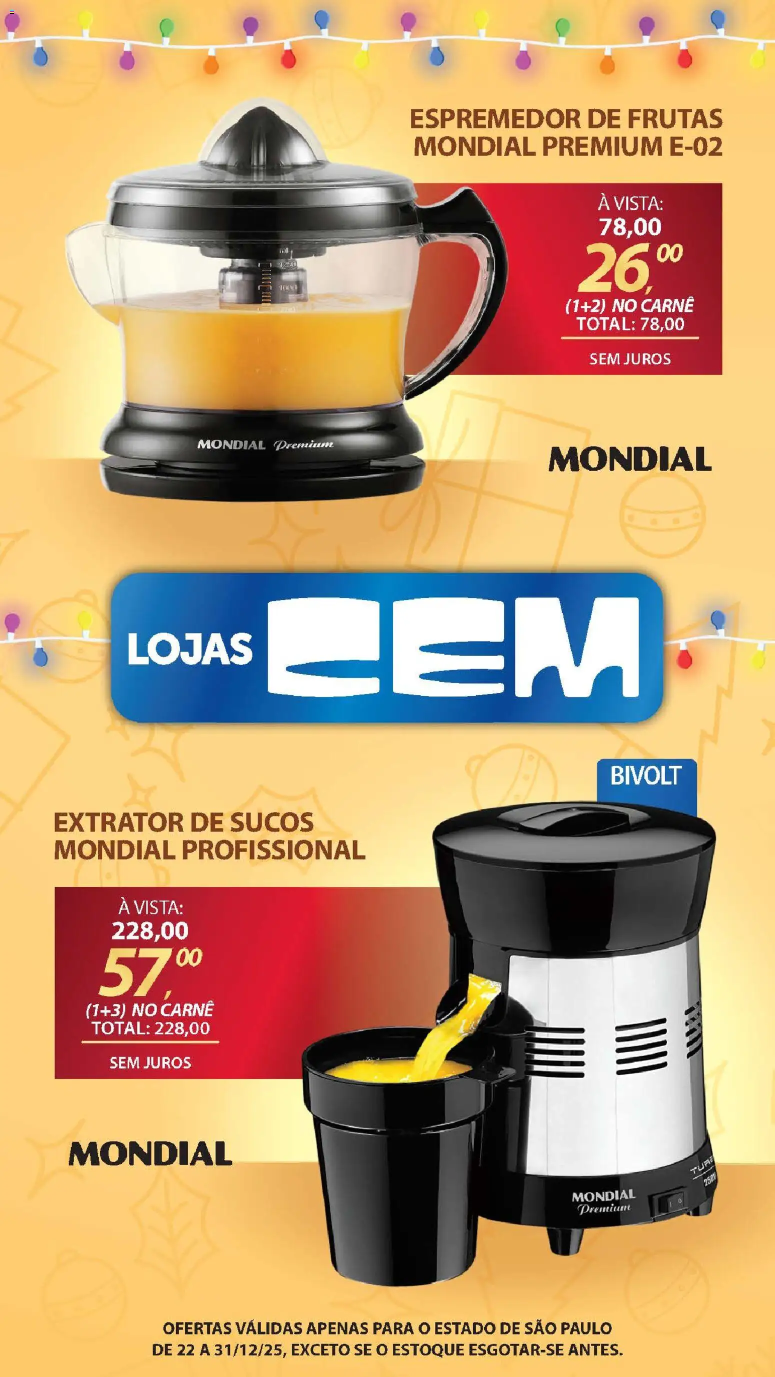 Lojas Cem Folheto - válido de 22.12.2025 | Página: 79 | Produtos: Espremedor, Espremedor de frutas, Carne