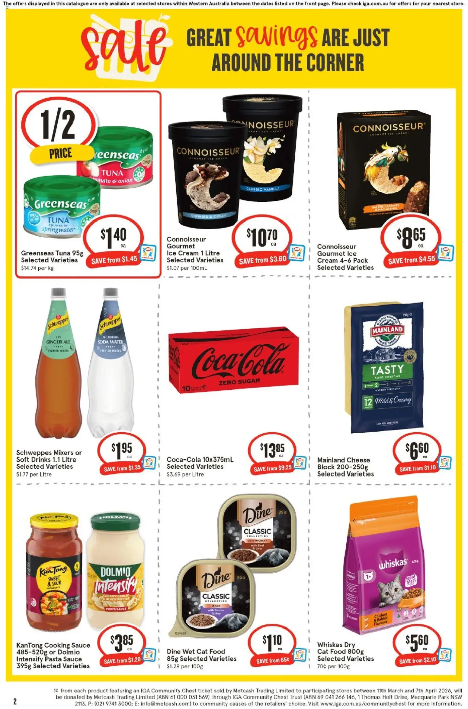 IGA catalogue - valid from 11.03.2026 | Page: 2 | Products: Chicken, Ice cream, Sugar, Pepper