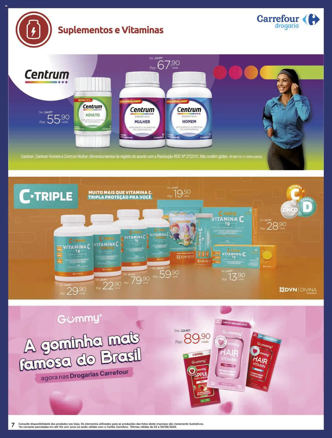 Carrefour Folheto - válido de 02.06.2025 | Página: 7 | Produtos: Suplementos, Vitamina d, Vitamina c