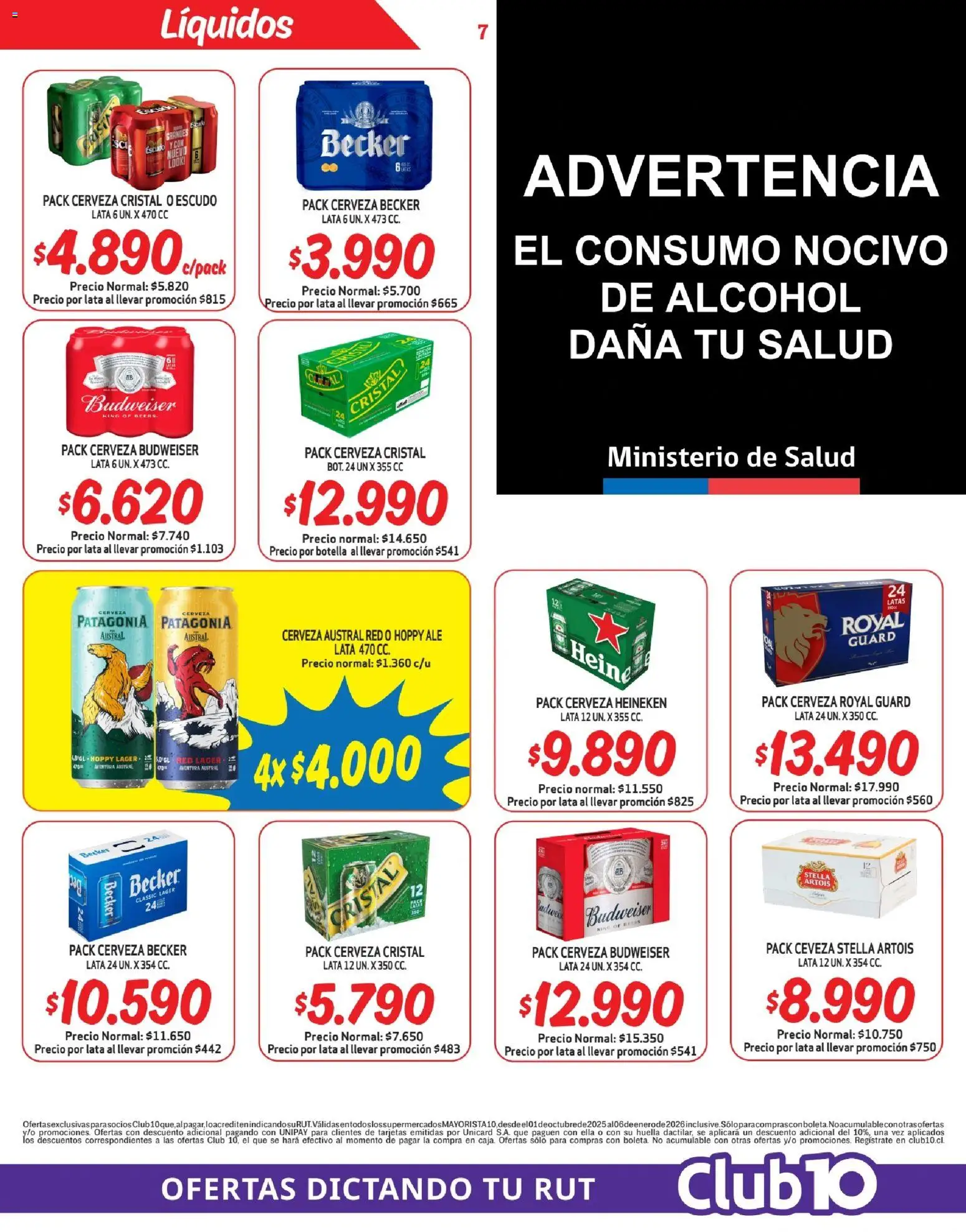 Mayorista 10 Ofertas │ válido desde el 01.10.2025 | Página: 7 | Productos: Botella, Cerveza