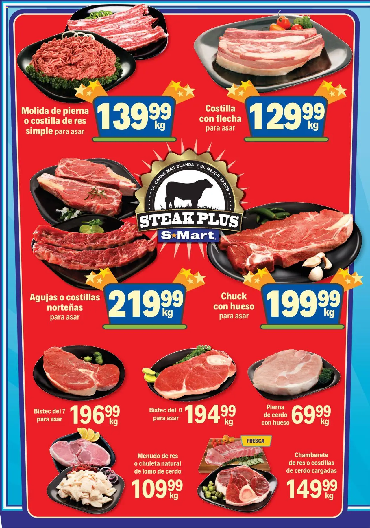 Nuevas ofertas de S-Mart válidas en toda la República Mexicana desde el 26.09.2025. ¡Encuentra las mejores ofertas en S-Mart - Folleto - Nuevo Laredo! | Página: 1 | Productos: Cerdo, Res