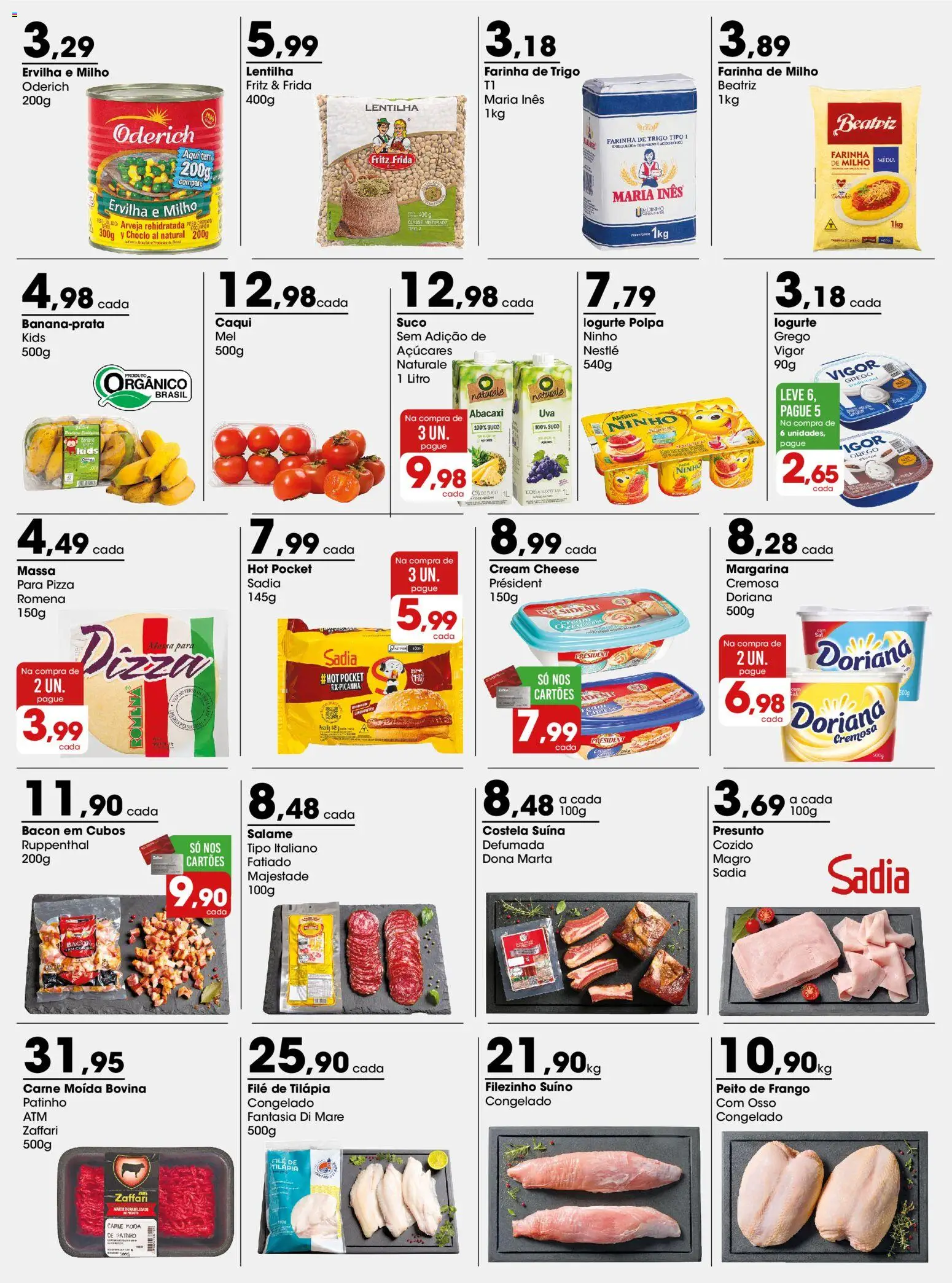 Zaffari Folheto - válido de 06.04.2026 | Página: 2 | Produtos: Farinha de trigo, Presunto, Pizza, Peito de frango
